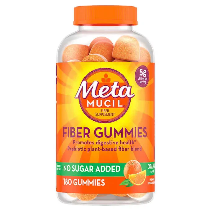 Metamucil Fiber Gummies No Added Sugar Prebiotics 180 Ct Exp 01/2026 - Free Ship
