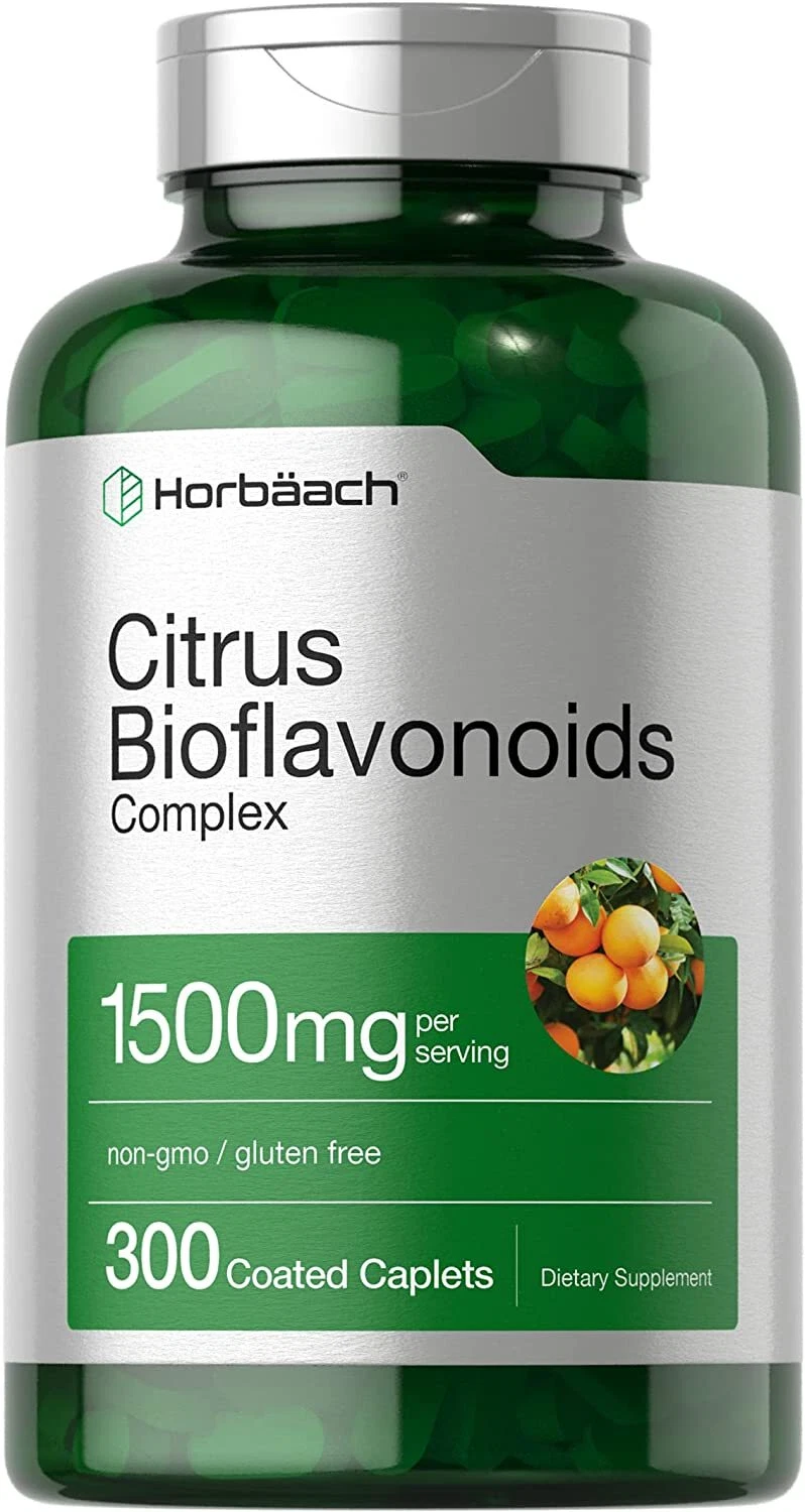 Citrus Bioflavonoids Complex | 1500mg | 300 Caplets | Vegetarian | by Horbaach