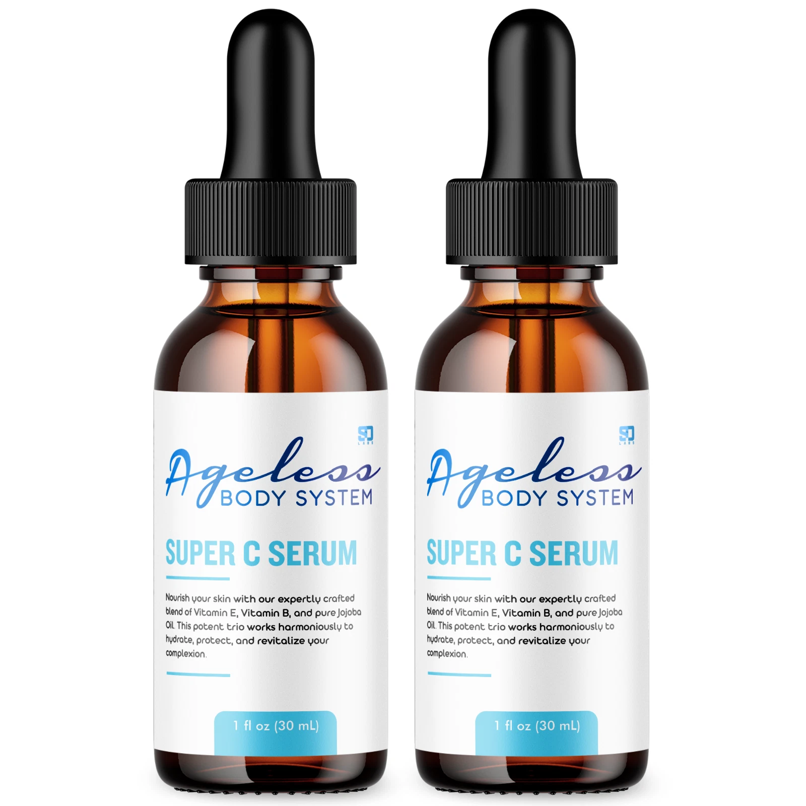 Ageless Body System Super C Serum Support Hydration & Skin Nourishment (2 Pack)