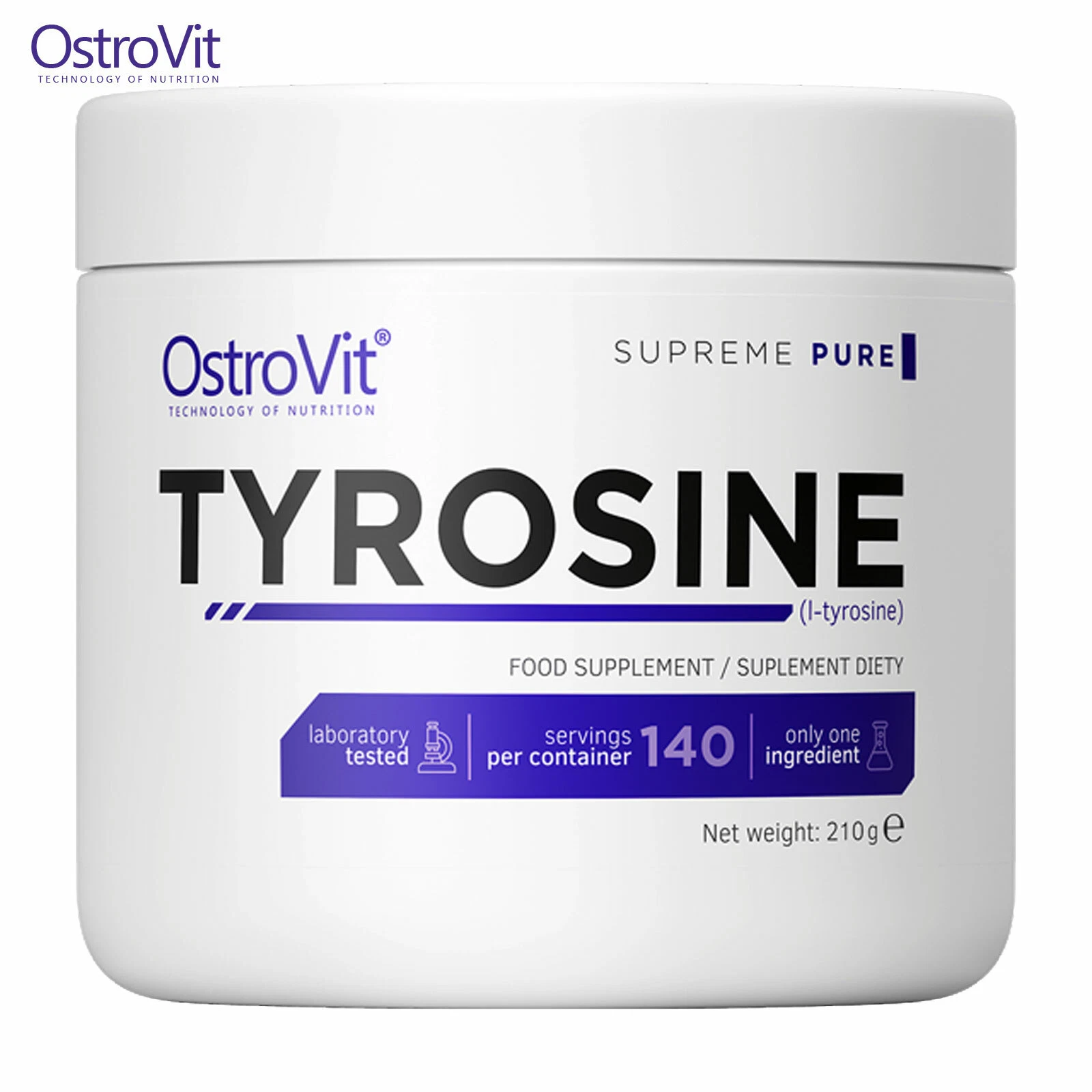 OstroVit Supreme Pure TYROSINE 140 SERVINGS -For Better Brain Function DOMPAMINE