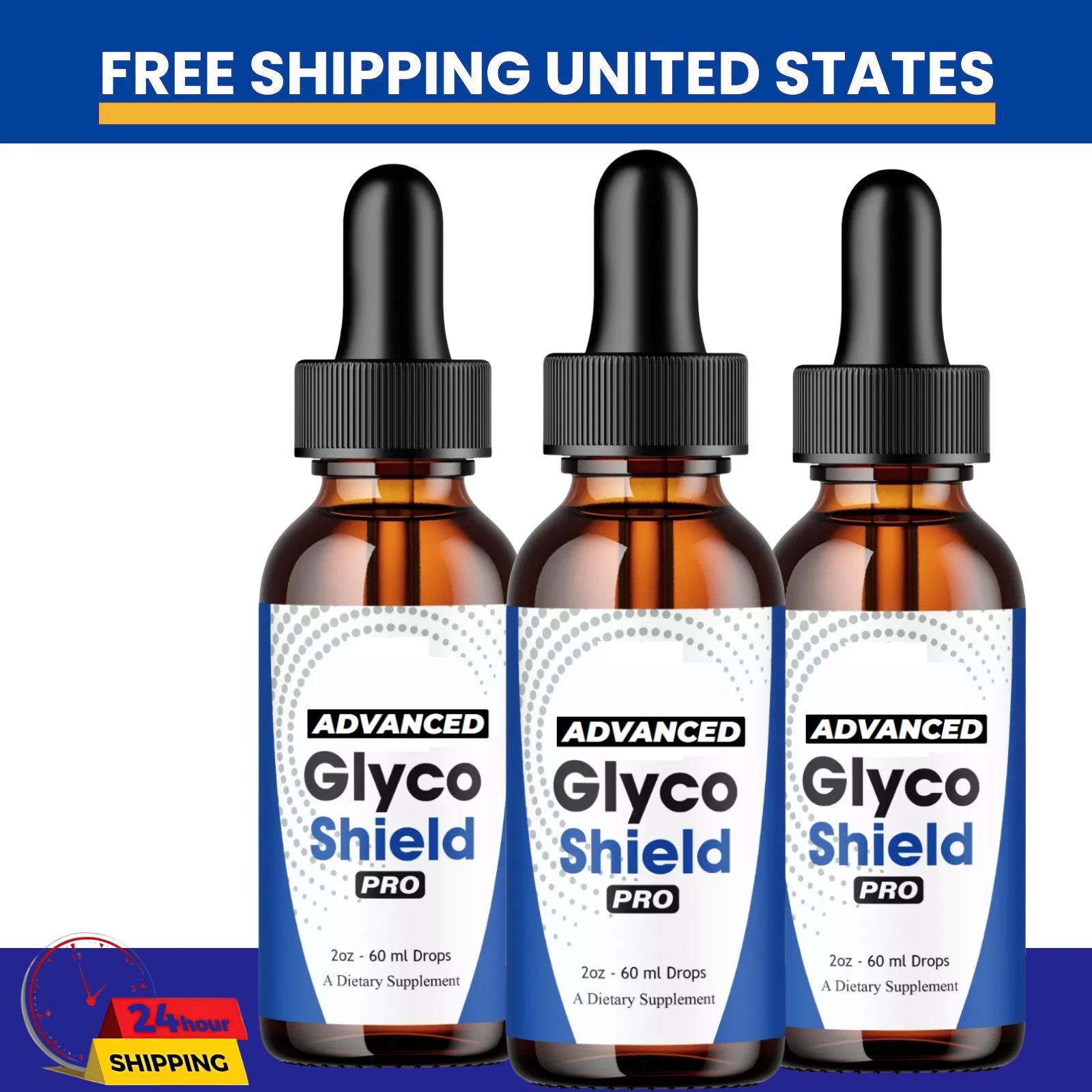 Glyco Shield Pro Liquid Drops, GlycoShield Pro Advanced Support (2oz)-3pack
