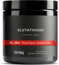 Toniiq Glutathione 1000mg, Ultra Strength, 98% Purified, Non-GMO, 60 Capsules
