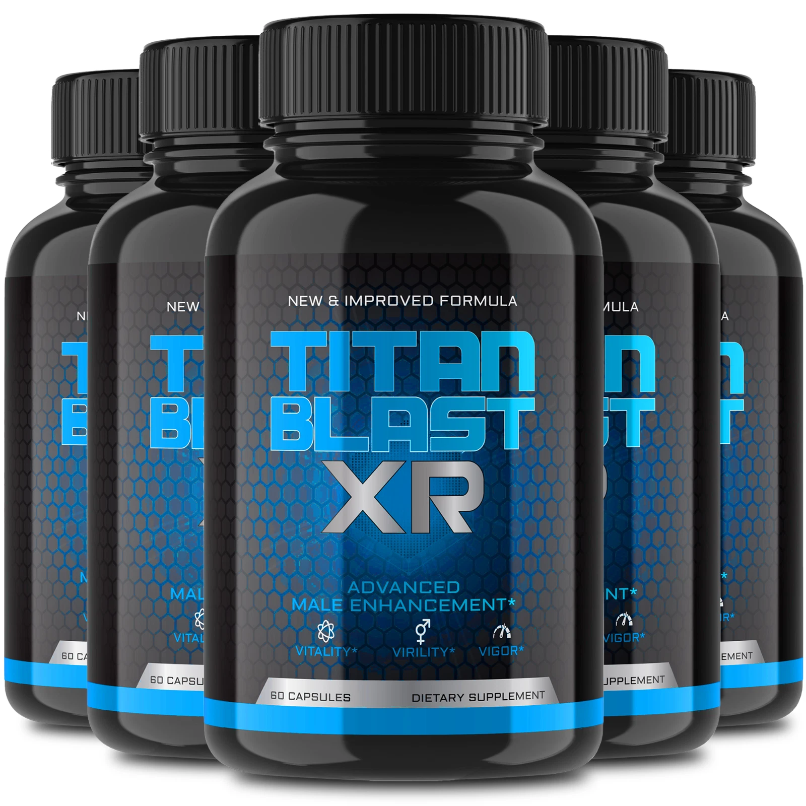 (5 Pack) Titan Blast XR Pills Blaster XL (300 Capsules)