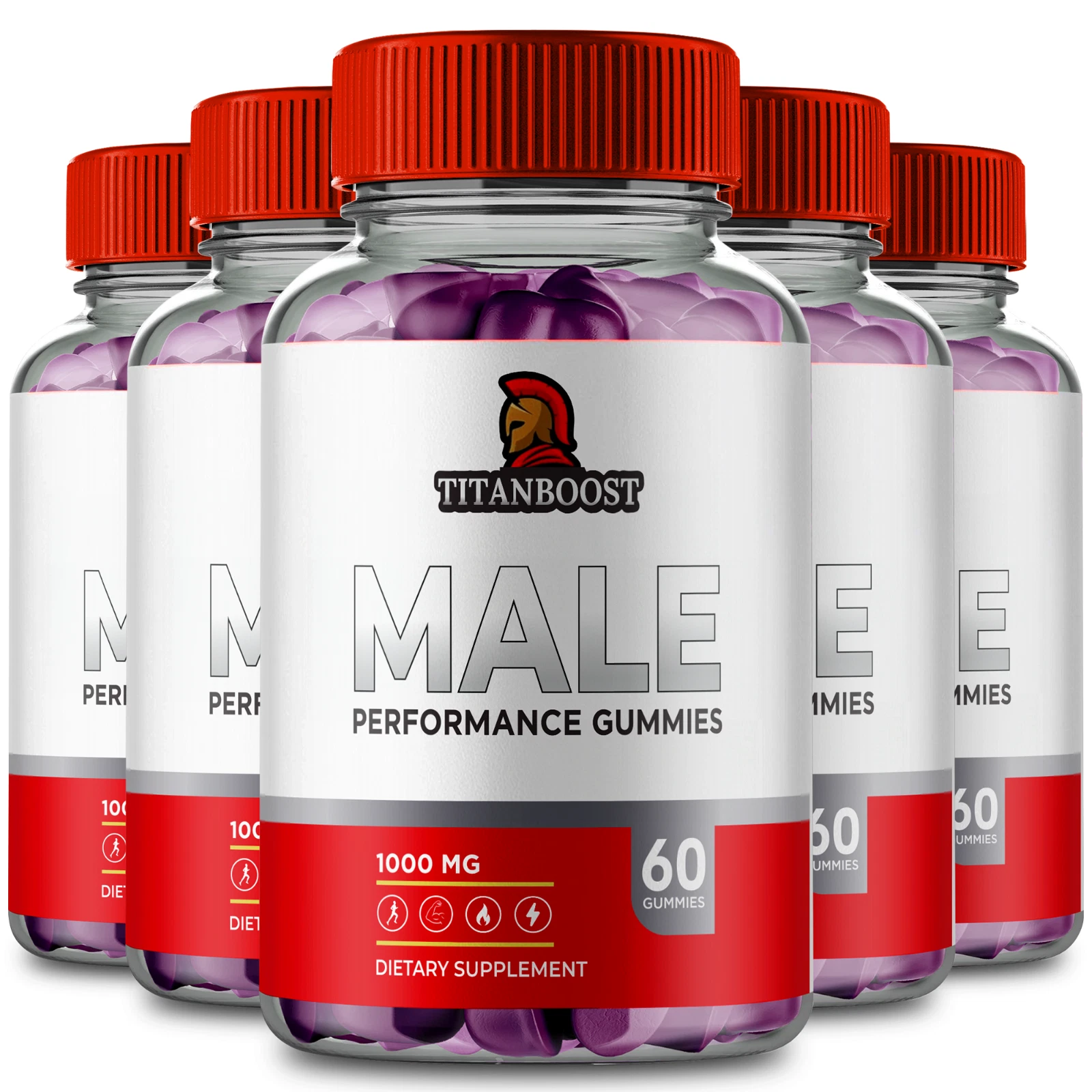 (5 Pack) Titan Boost For Men, Titan Boost Gummies, TitanBoost Male Performance