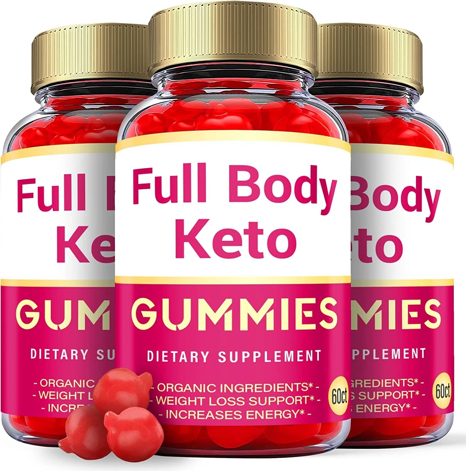 (3 Pack) Full Body Keto Gummies - Full Body Keto ACV Gummies Weight Loss - 180