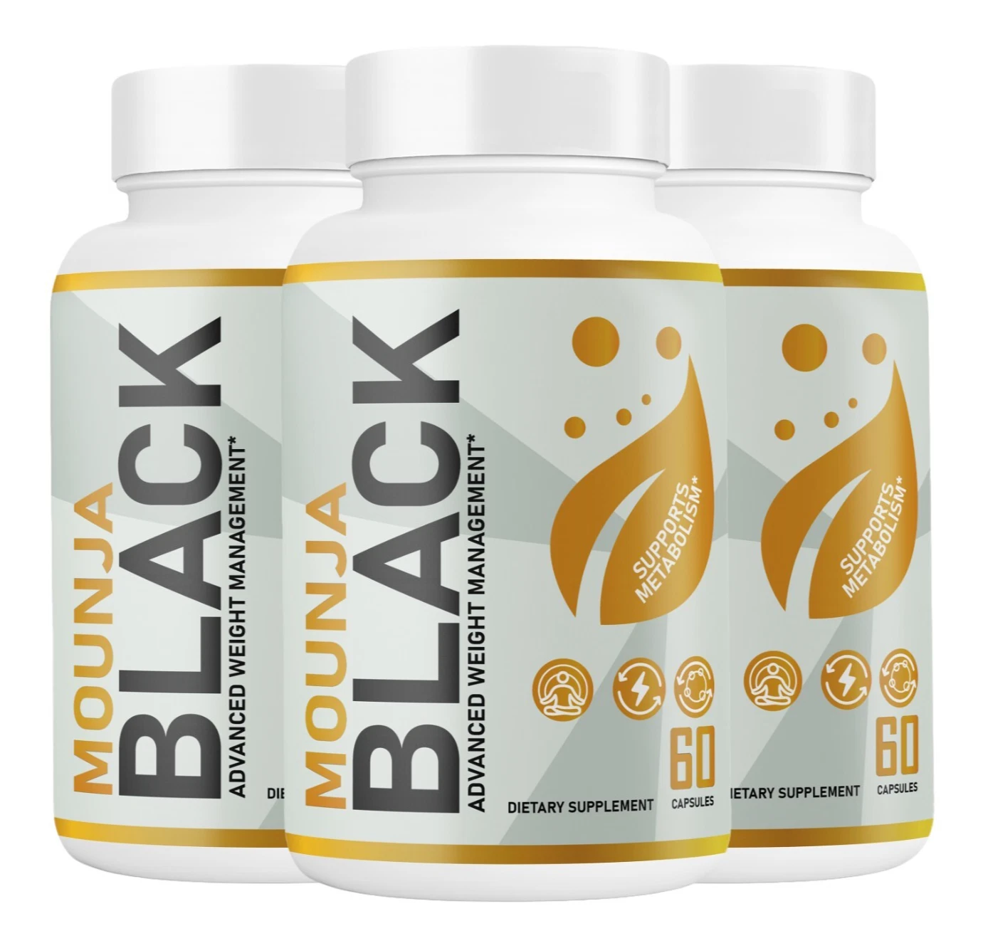 (3 Pack) Mounja Black Capsules for Weight loss, Advanced Fat-Burning Formula