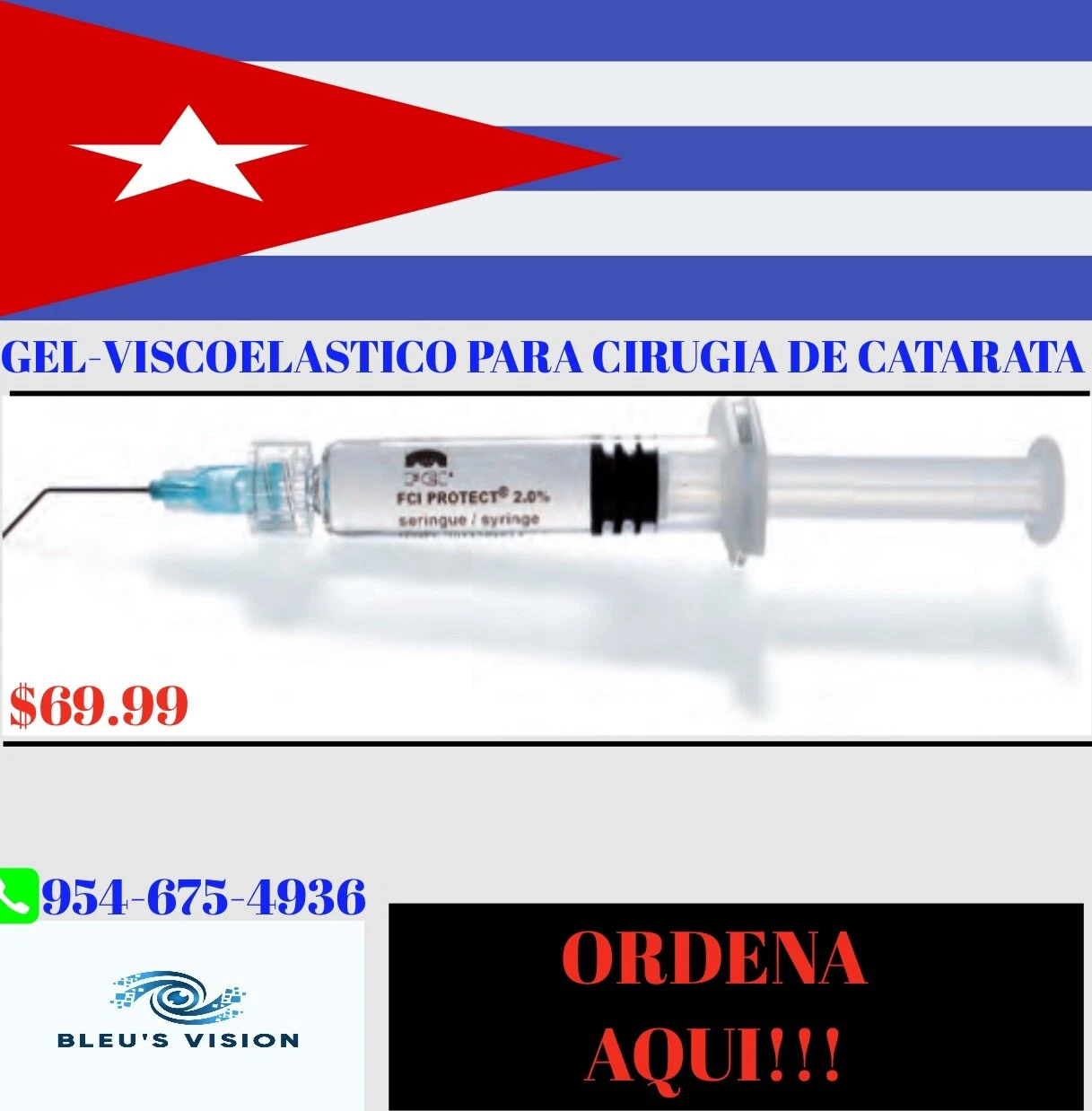 Gel Ocular Viscoelastico para Cataratas