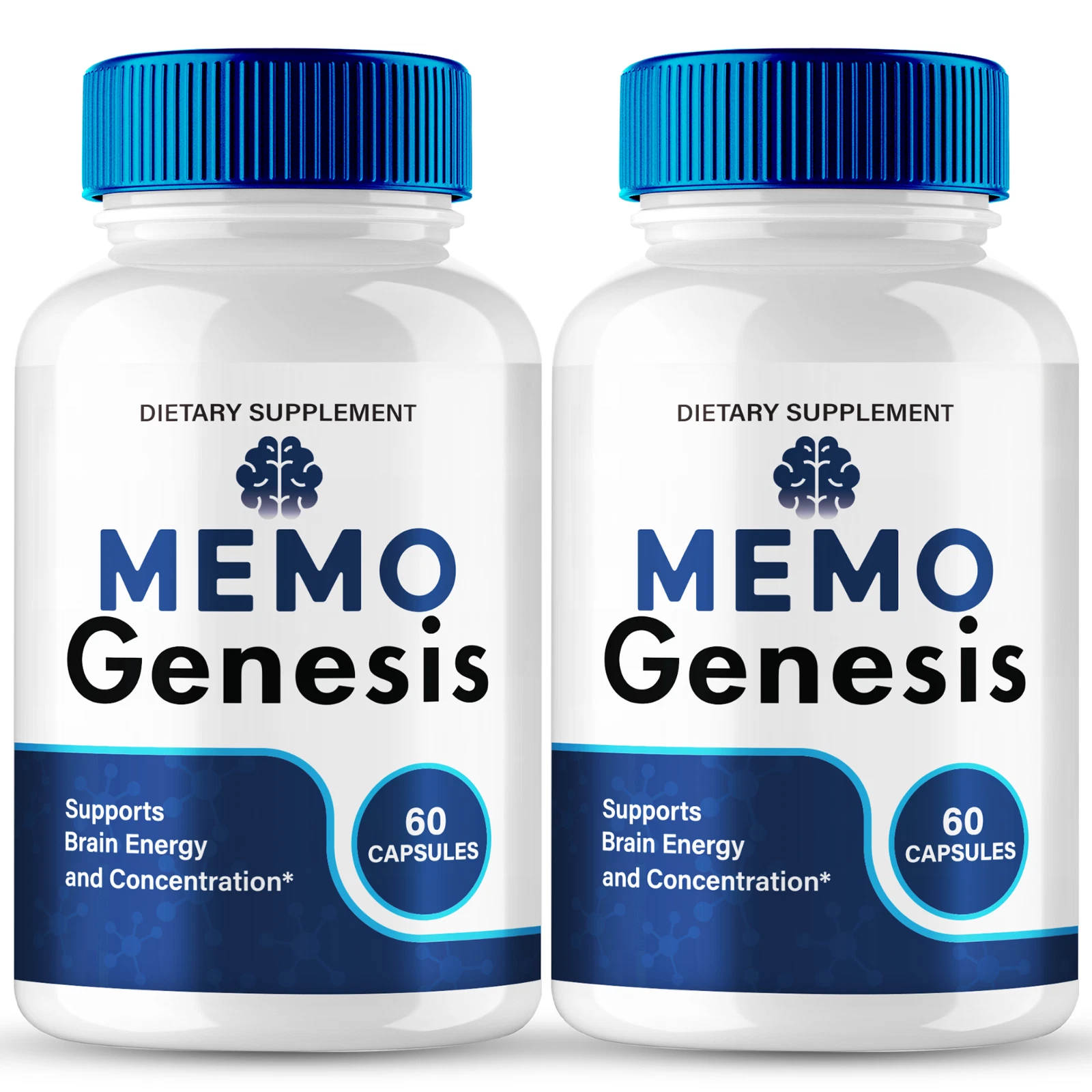 (2 Pack) MemoGenesis Capsules, Memo Genesis Brain Health Support Formula Pills