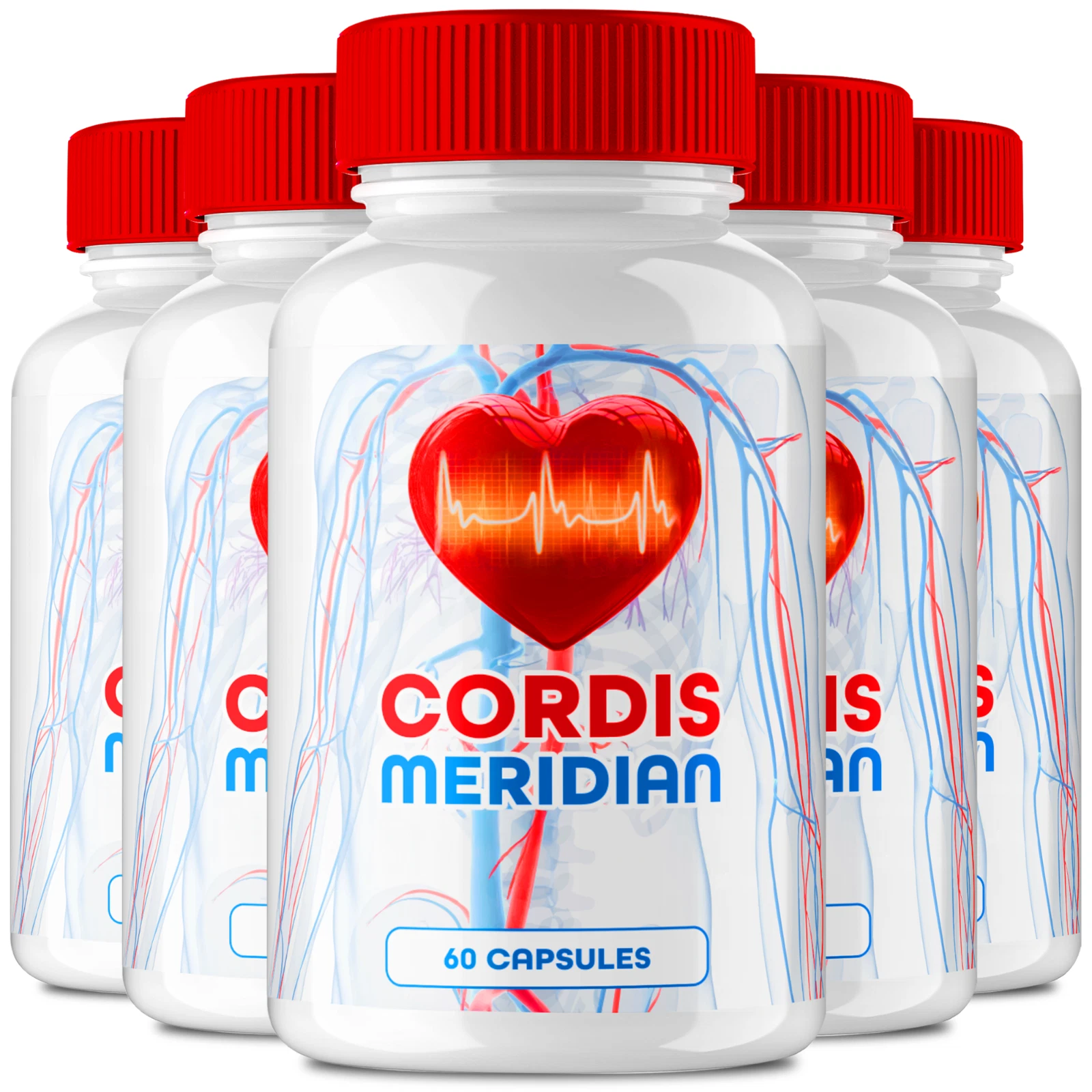 (5 Pack) Cordis Meridian Blood Support Pills Support Circulation & Stable Levels