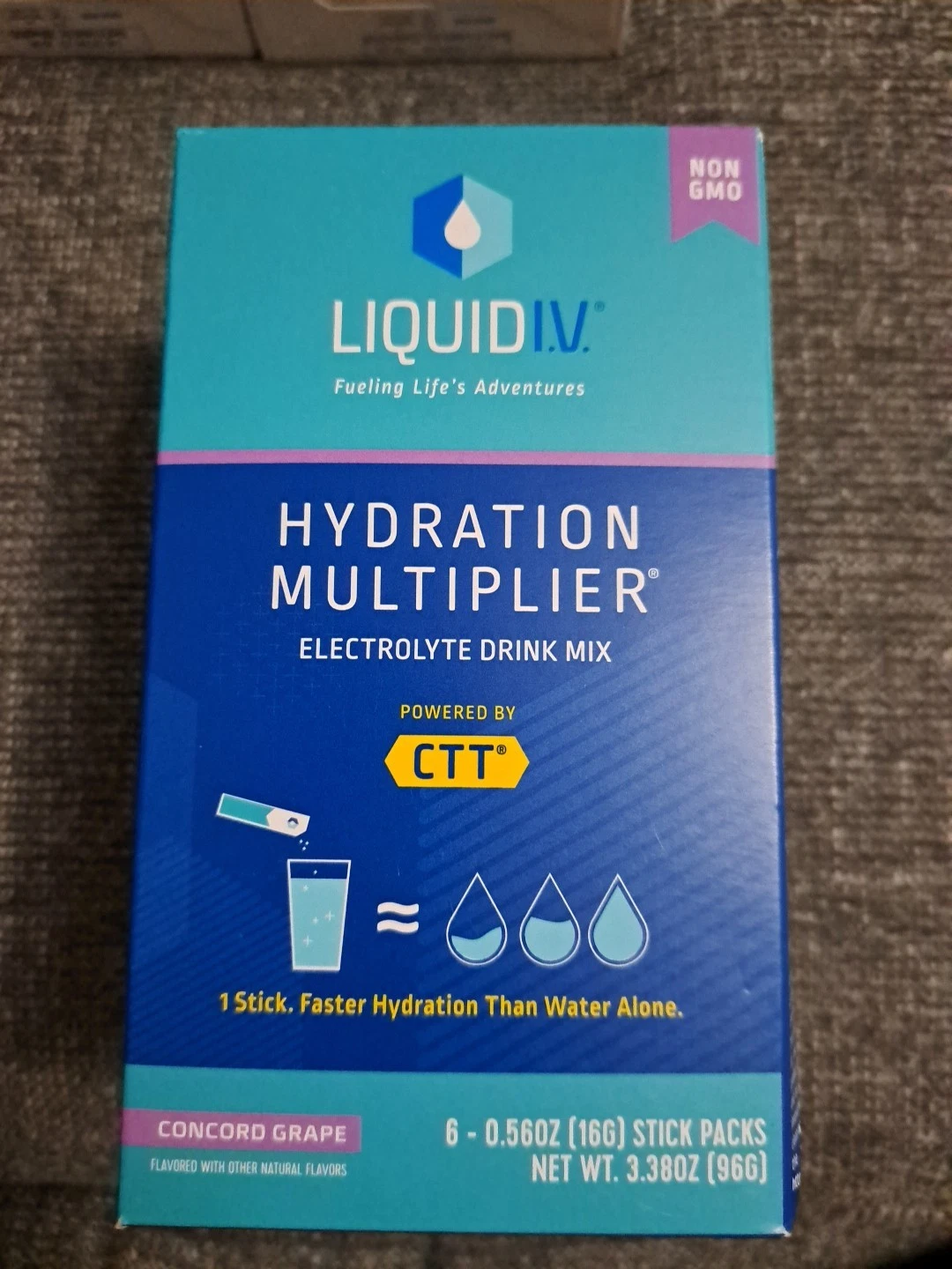 2x LIQUID I.V. Concord Grape Hydration Multiplier Powder Aug/Oct Exp 2025