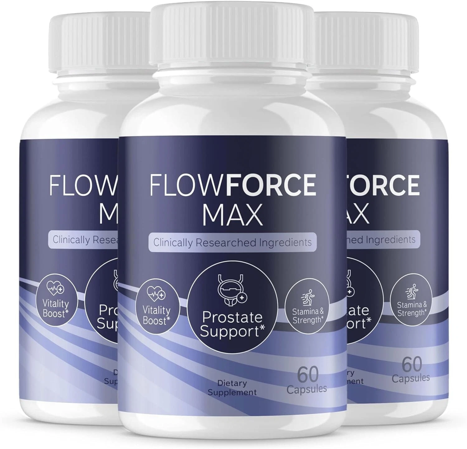 (3 Pack) Flow Force Max - Vegan, Male Vitality Supplement Pills - 180 Capsules