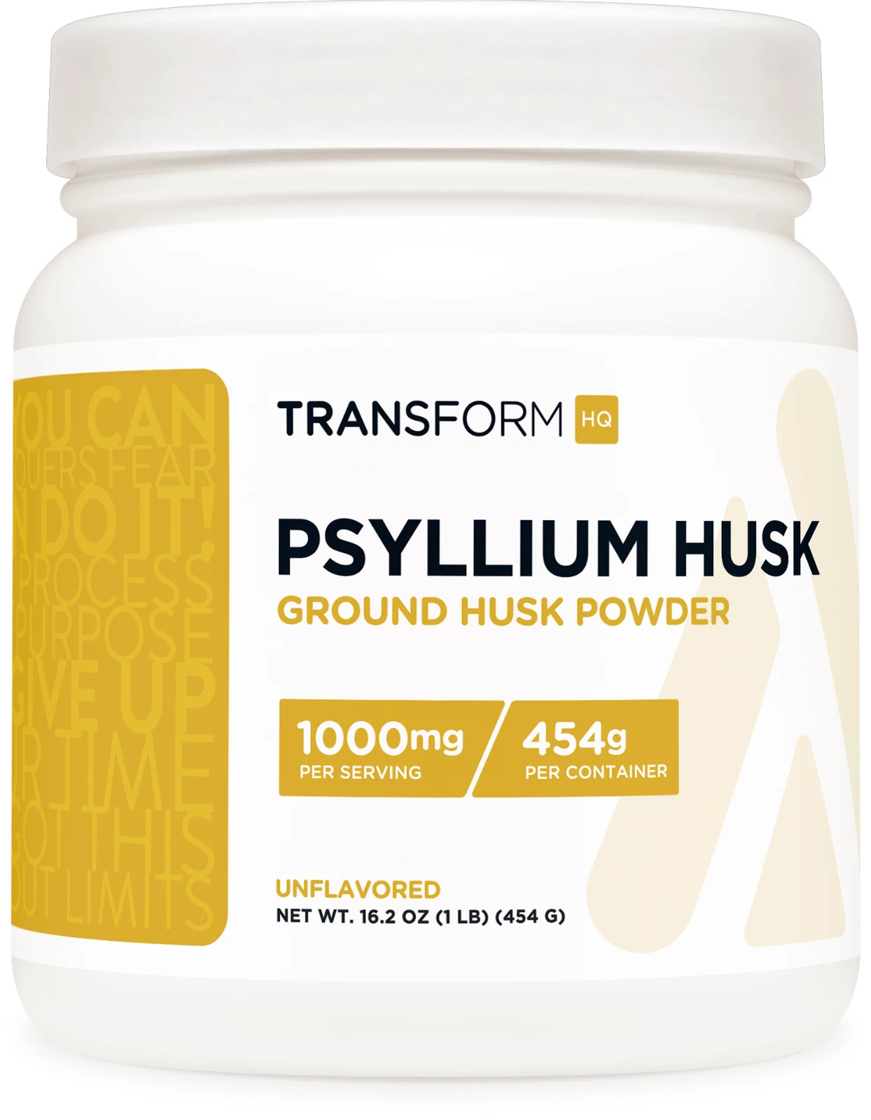 TransformHQ Psyllium Husk Ground Husk Powder (1 LB) (454 Servings)