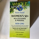 Whole Earth & Sea Pure Food Women's 50 Multivitamin 120 Tabs Exp 2023