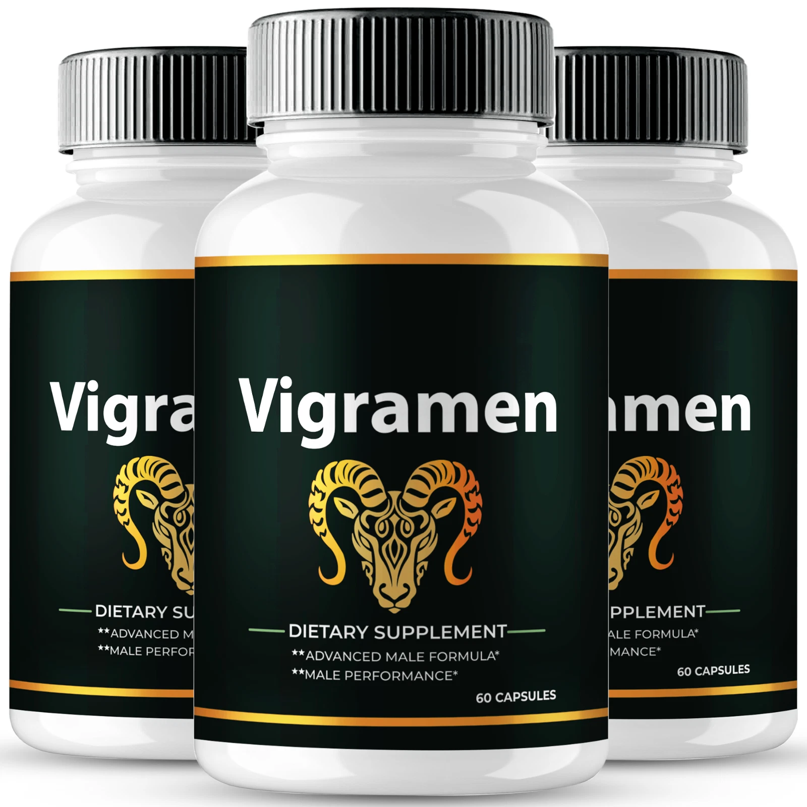 (3 Pack) Vigramen Male Capsules, Vigra Men Maximum Performance & Endurance Pills