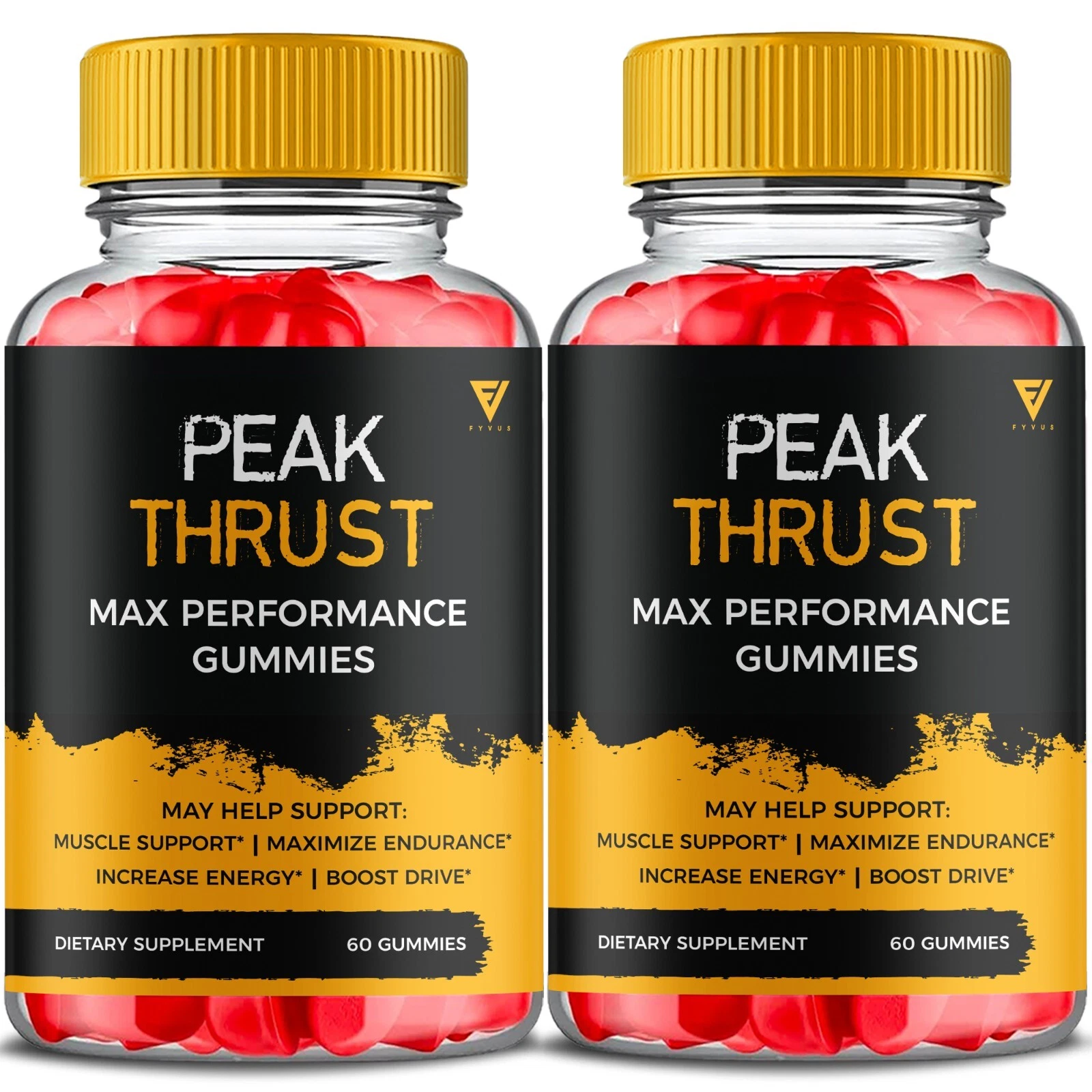 (2 Pack) Peak Thrust Gummies PeakThrust Performance Supplement (120 Gummies)