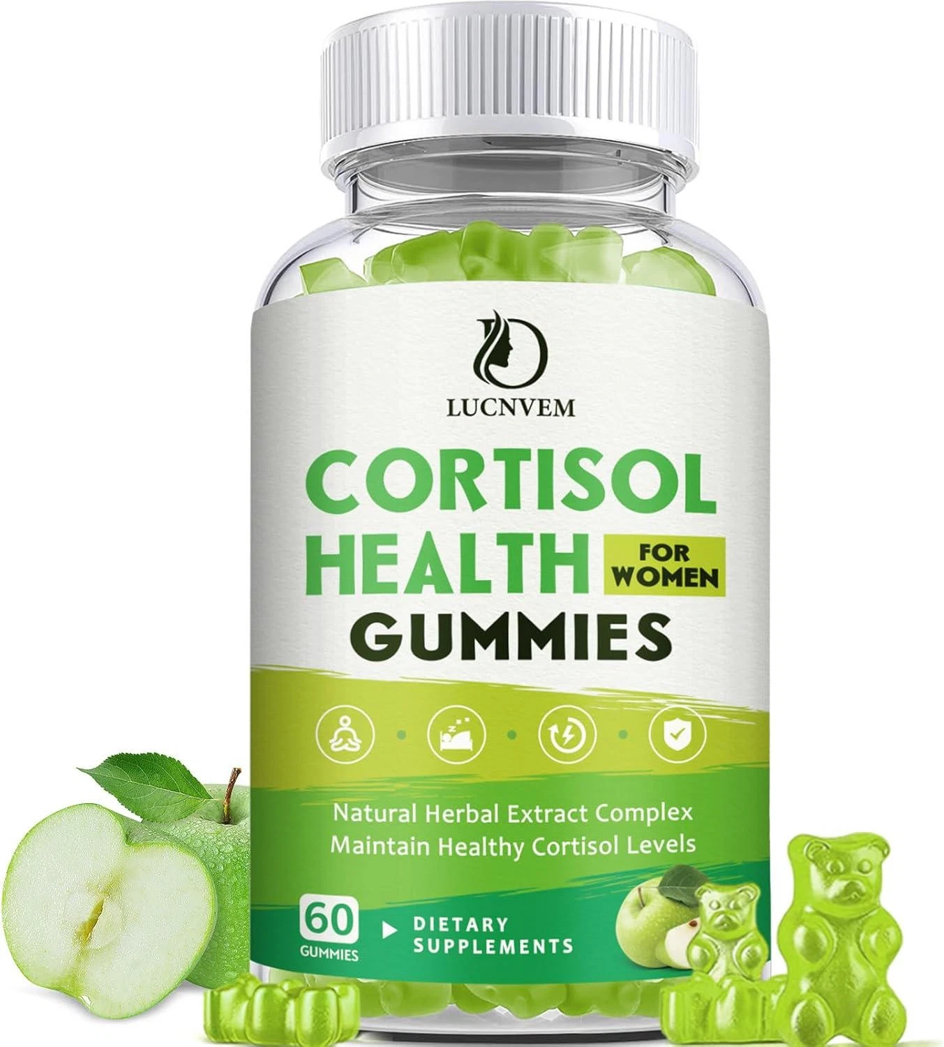 Cortisol Supplements Gummies for Women, Magnesium Ashwagandha Rhodiola Rosea and