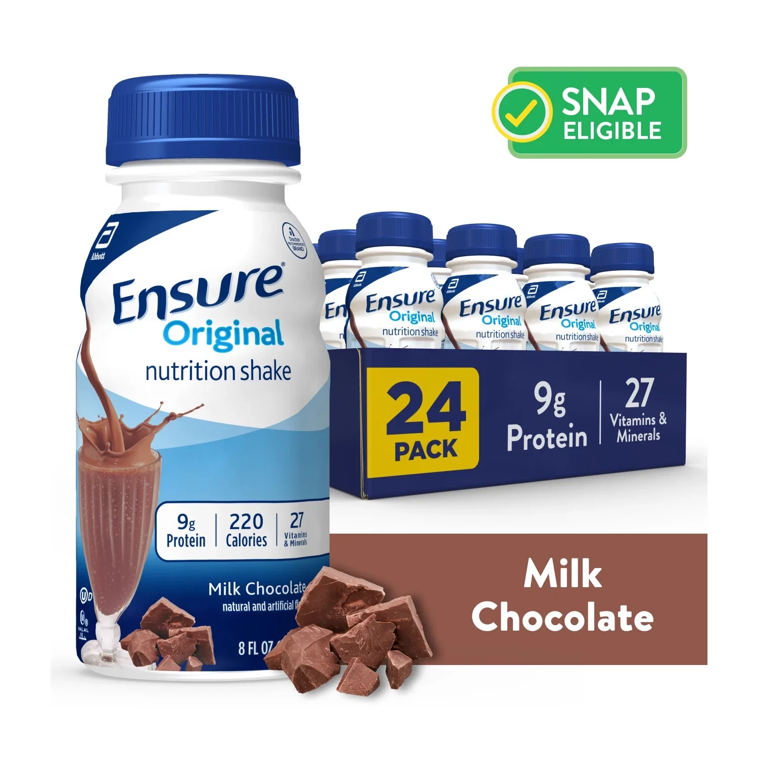 Original Meal Replacement Nutrition Shake, Milk Chocolate, 8 Fl Oz, 24 Count