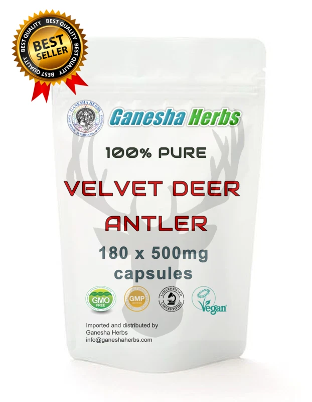 VELVET DEER ANTLER EXTRACT 180 CAPSULES 🦌 WORLD'S BEST 50:1 POTENCY!