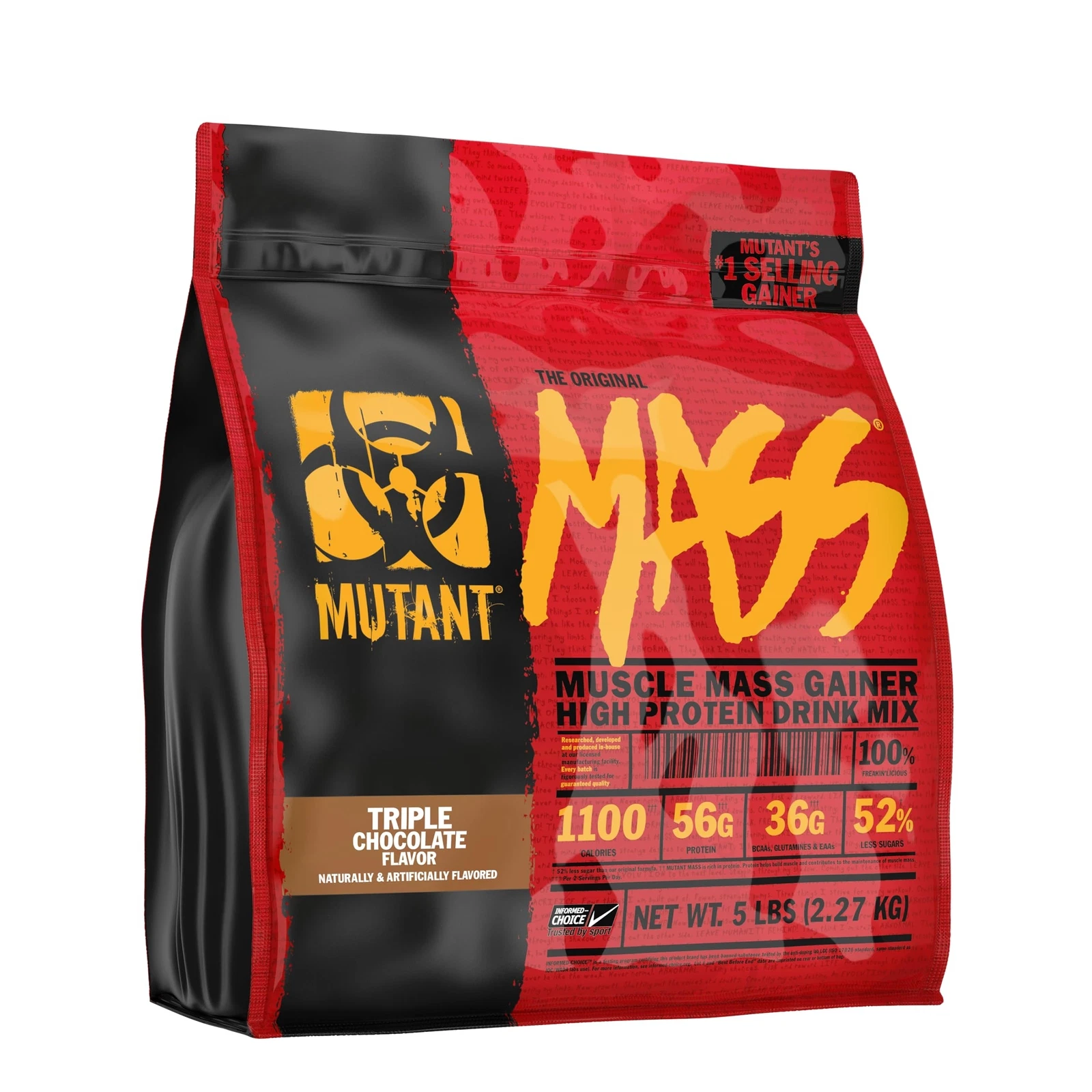 Mutant Mass Weight Gainer Protein Powder 1100 Calories – 56 g Protein 5 LBS
