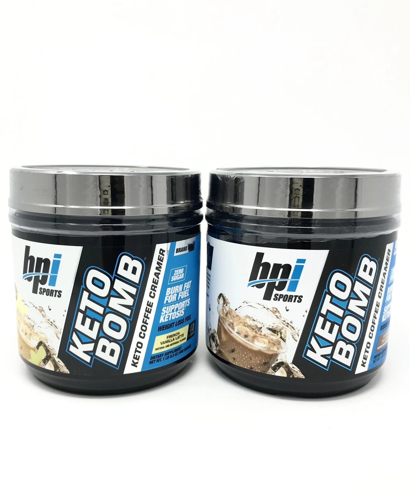 BPI Sports Keto Bomb Ketogenic Creamer for Coffee 18 Servings - Pack of 2