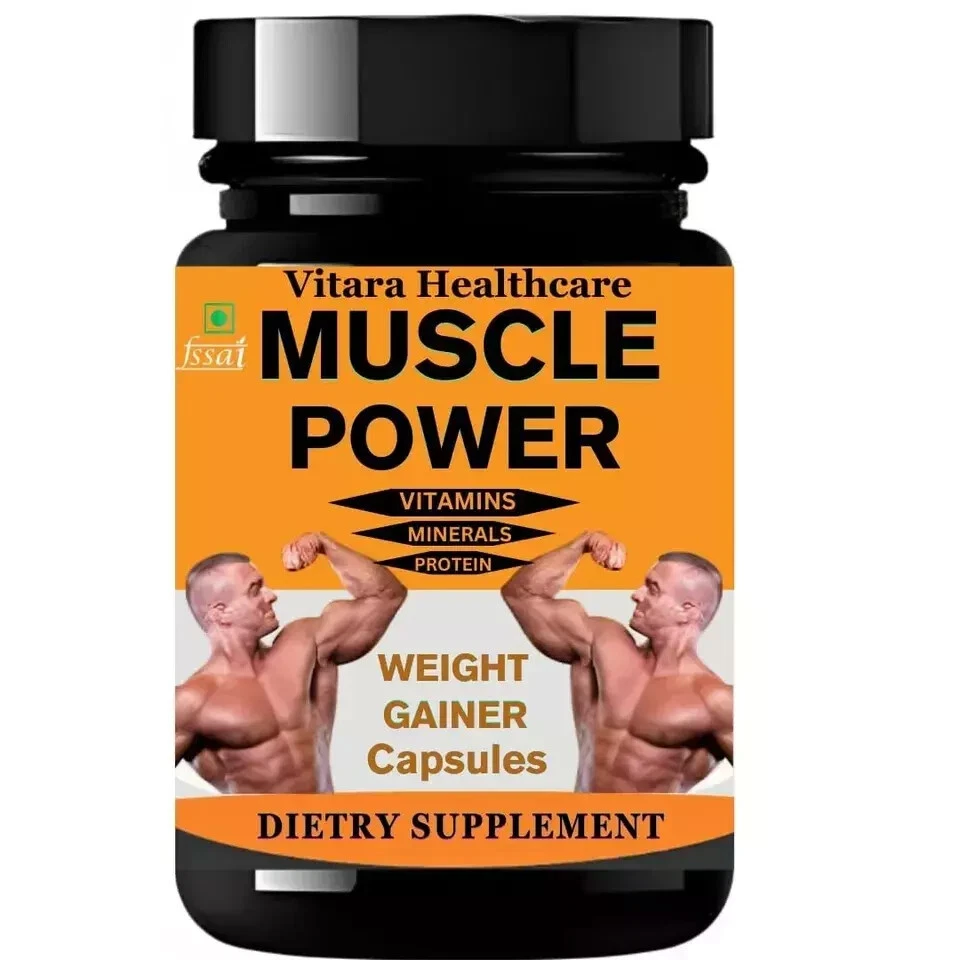 Muscle Gainer BODY GROW Fast Weight Gain 60 CAPSULES, Free Shipping, Pack of 3 .