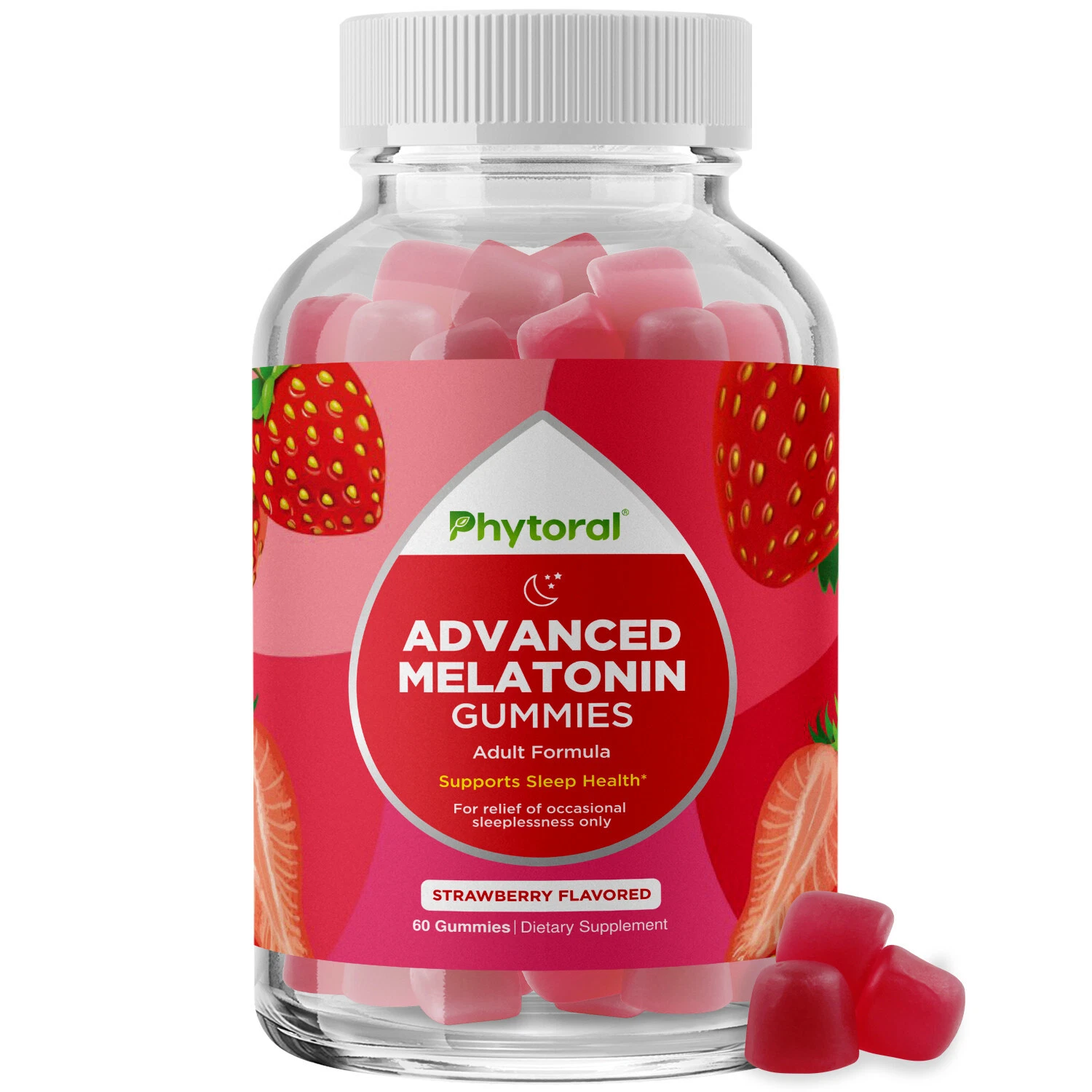Melatonin Gummy Vitamins Sleep Supplement - Natural 5mg Deep Sleep 60ct