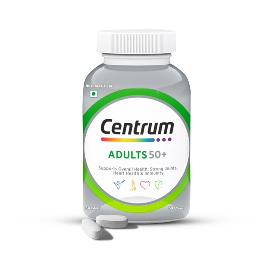 Centrum Adult 50+, World's No.1 Multivitamin with Calcium, Vitamin D3 50 Tablets