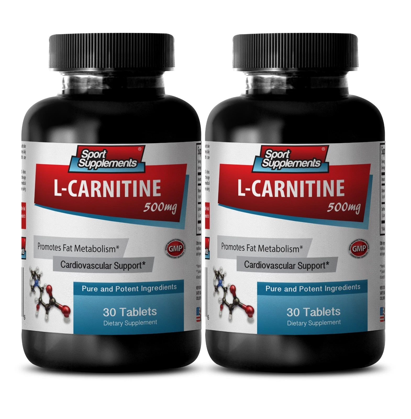 Best Fat Burner - L-Carnitine 500mg - Amino Acid for Good Health Pills 2 Bottle