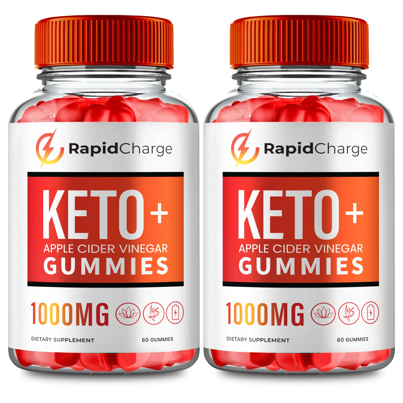 (2 Pack) Rapid Charge Keto ACV Gummies for Advanced Weight Loss and Energy
