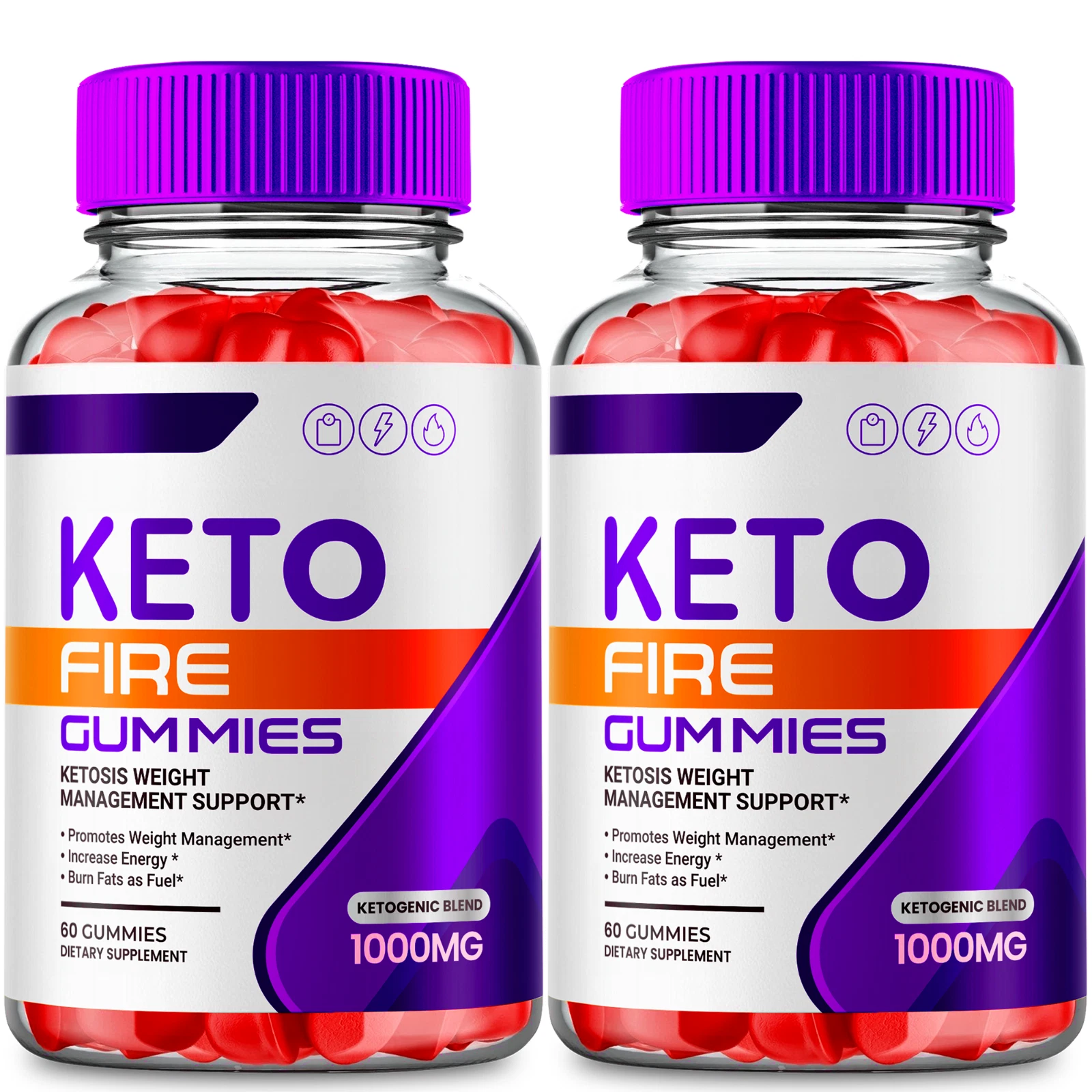 (2 Pack) Keto Fire ACV Gummies Support Weight loss and Healthy Metabolism