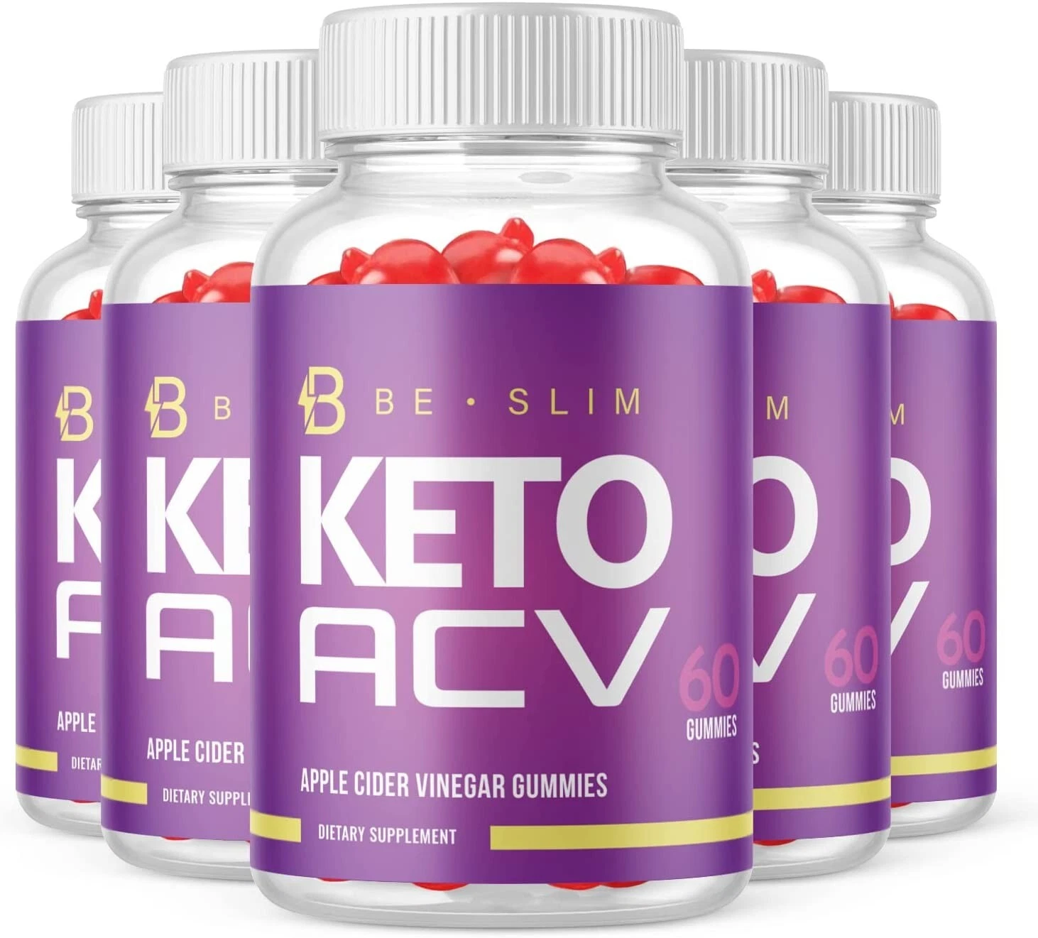 5 - Be Slim Keto ACV Gummies, Vegan, Fat Burner, Weight Loss Supplement-300 Gums
