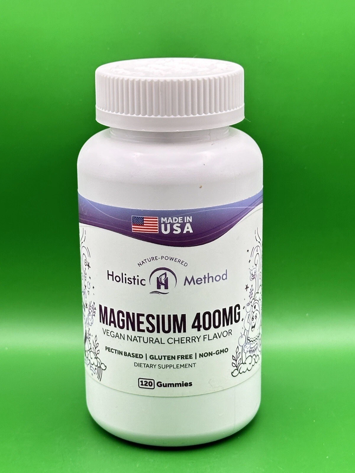 Magnesium 400mg Cherry Flavor 120 Gummies Holistic Method