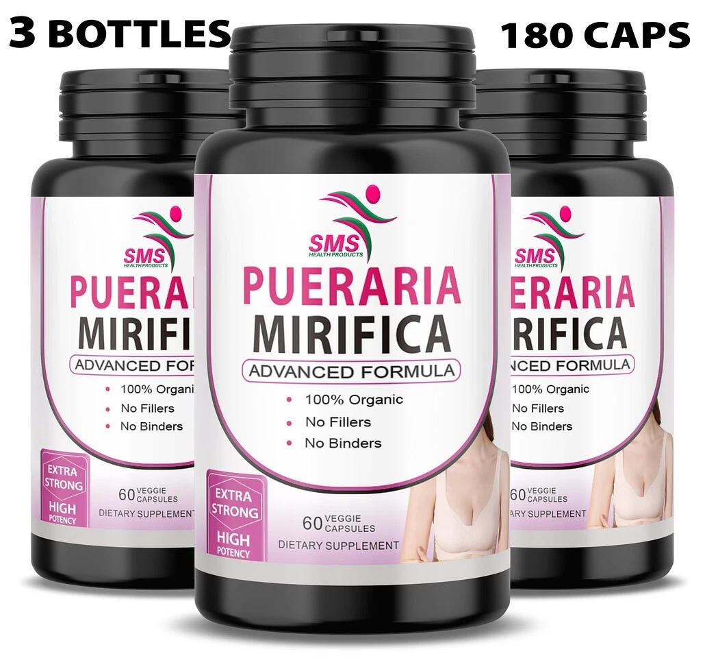 PURE PURARIA MIRIFICA Crecimiento Natural de Mamas Mujer Herbal Butt Firmin 180 Cápsulas