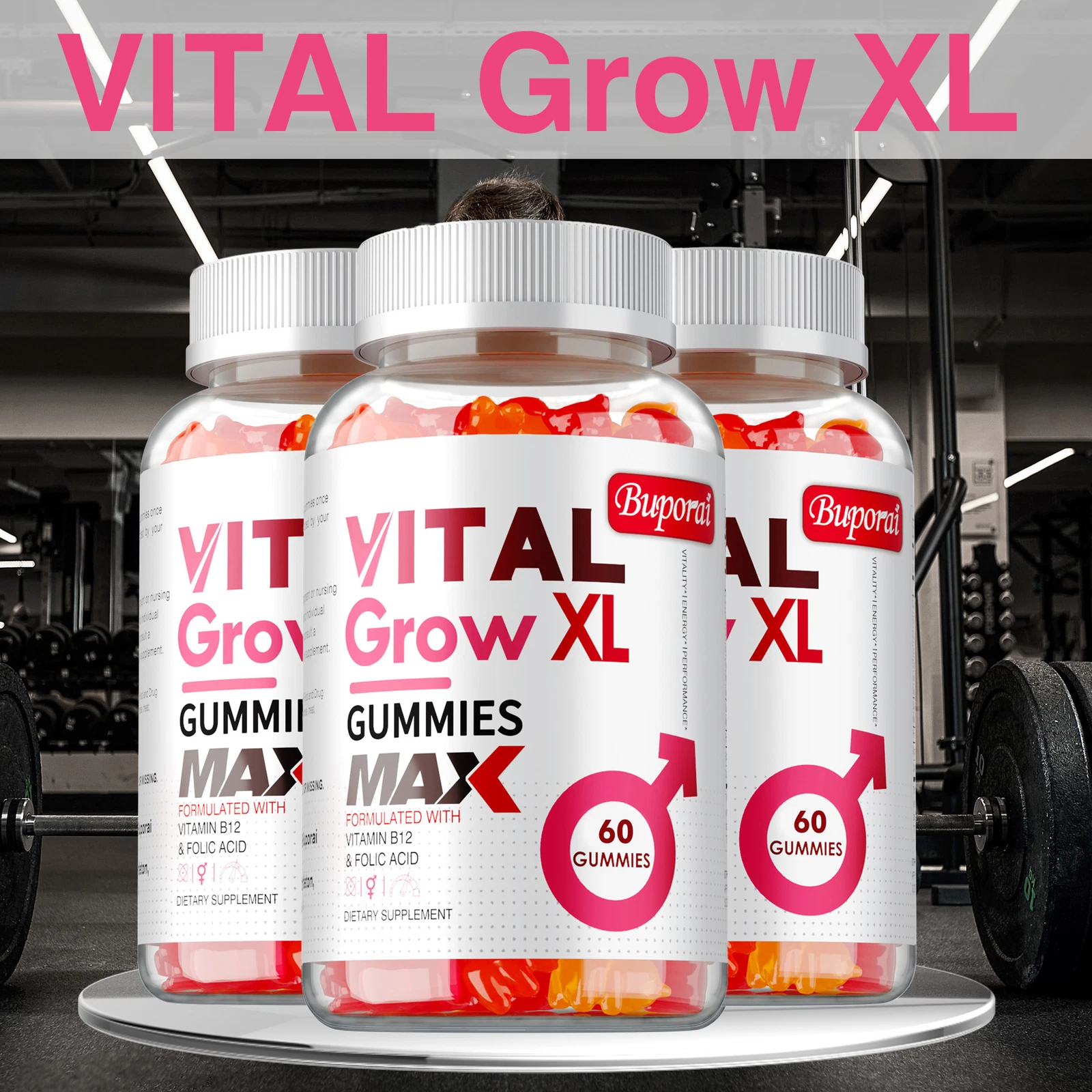 Vital Grow XL Male Gummies - Supports Health, Enhances Muscle Endurance