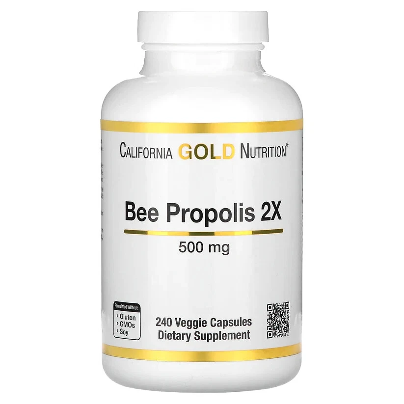 California Gold Nutrition Bee Propolis 2X Concentrated Extract 500mg 240pcs NEW