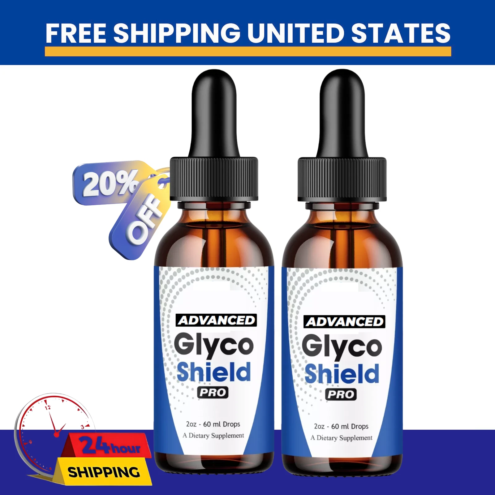Glyco Shield Pro Liquid Drops, GlycoShield Pro Advanced Support (2oz)-2pack