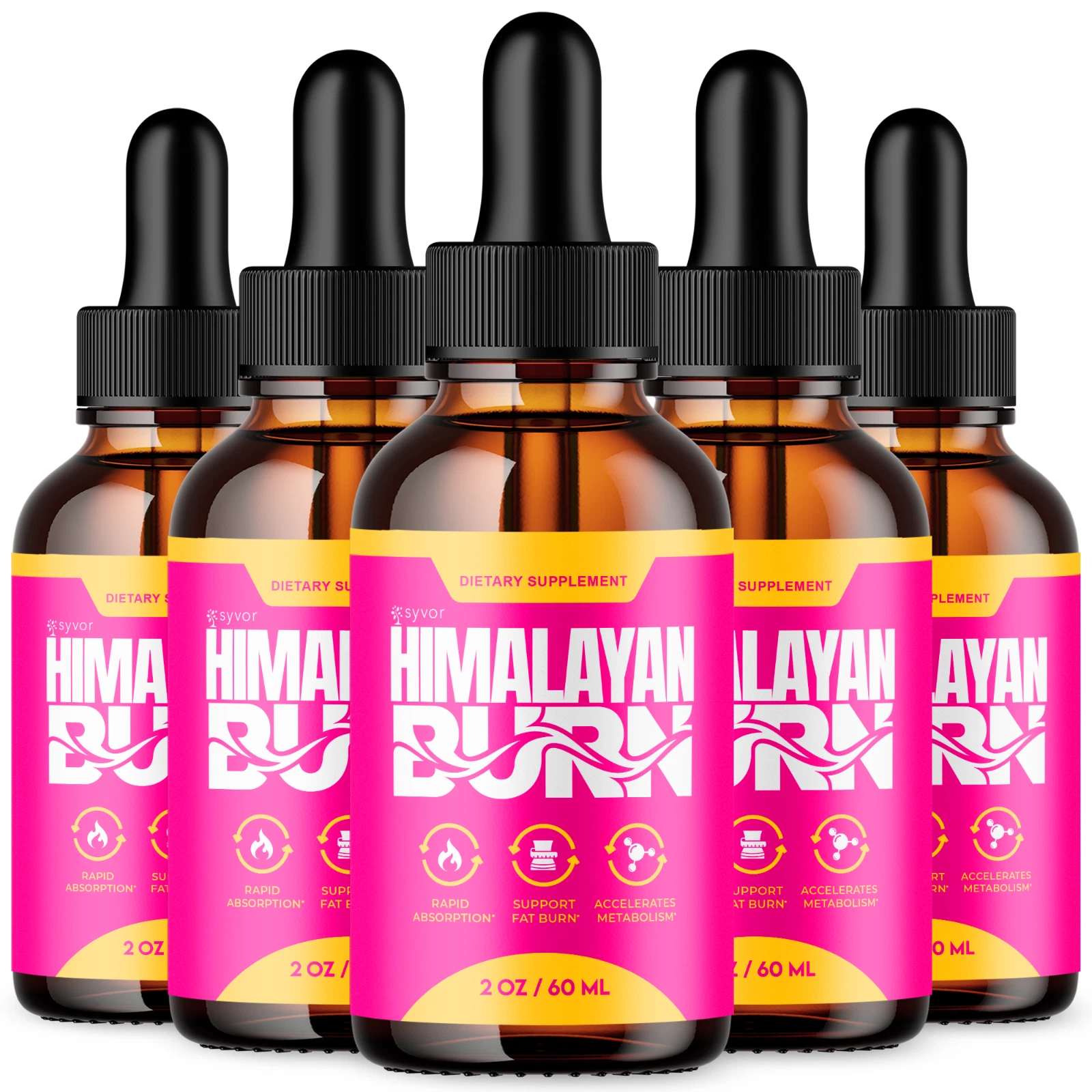 Himalayan Burn Drops Max Strength Keto Formula Weight Management Supplement 5Pck