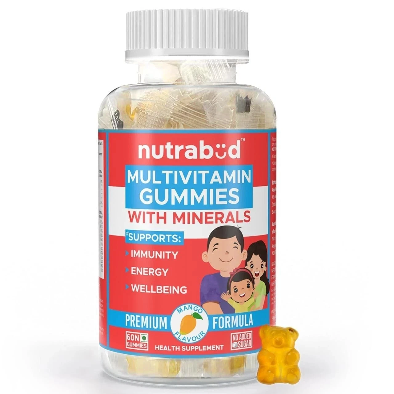 Nutrabud Multivitamin Gummies for Kids, Men, Women, Adults 60 Gummies