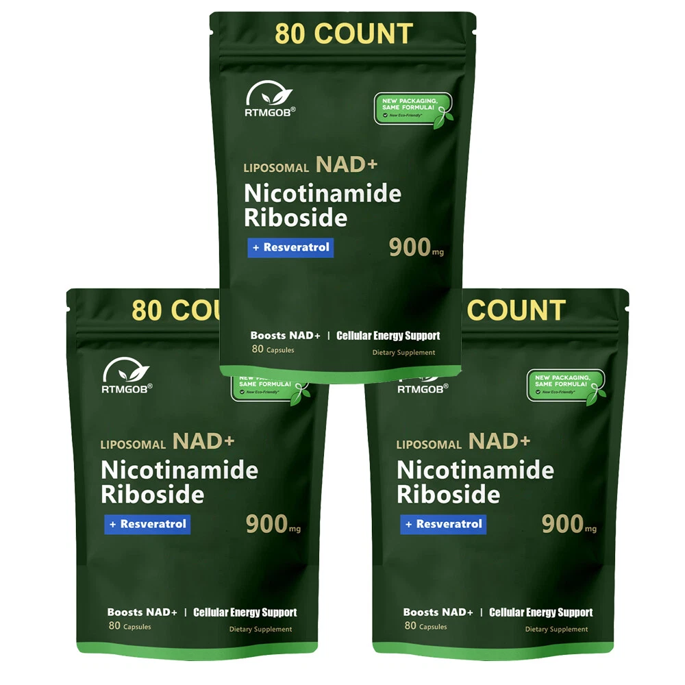 NAD+ Supplement for Anti-Aging Energy Focus & Nicotinamide Riboside Resveratrol