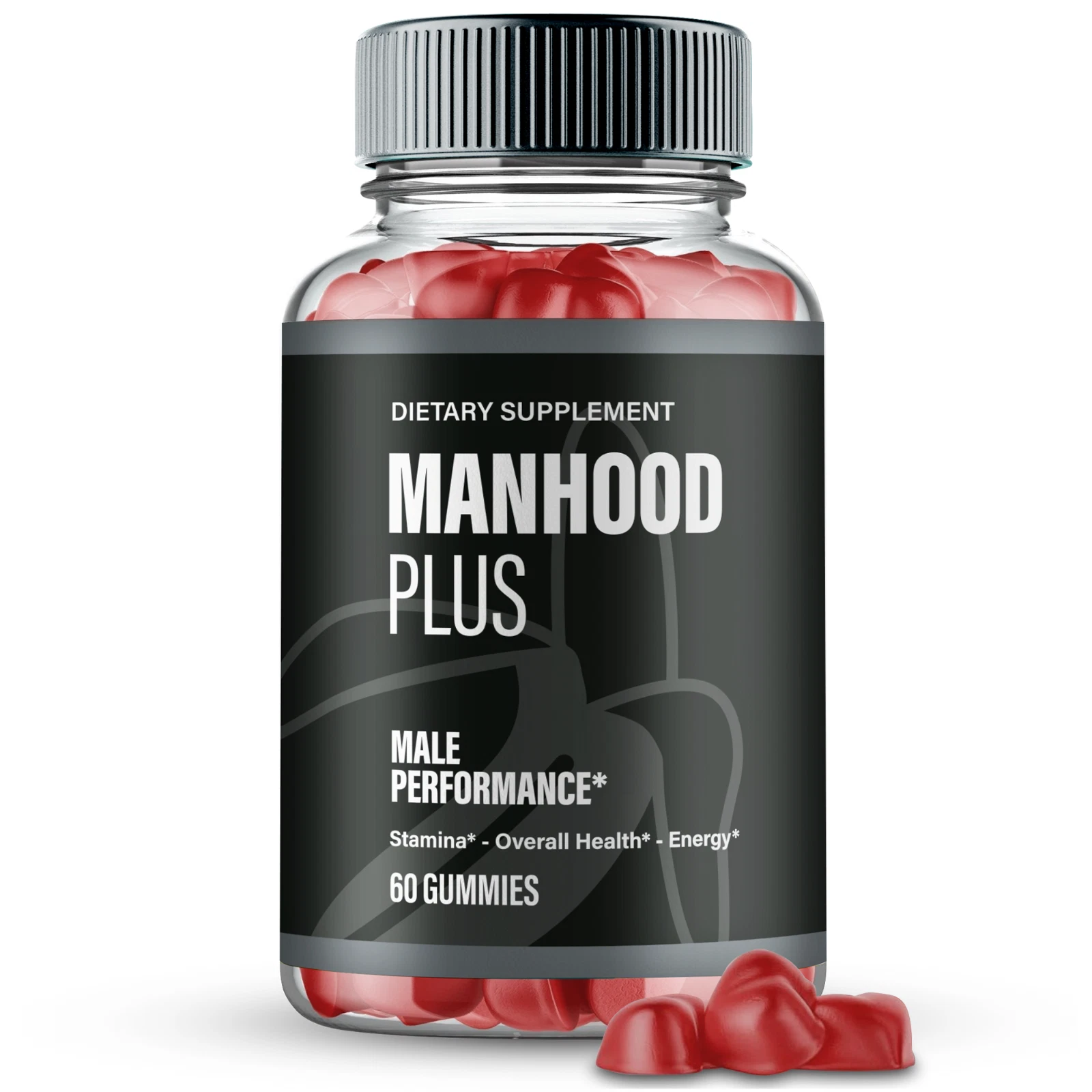 Manhood Plus Advanced Men's Health Gummies for Increased Energy and Stamina 60ct