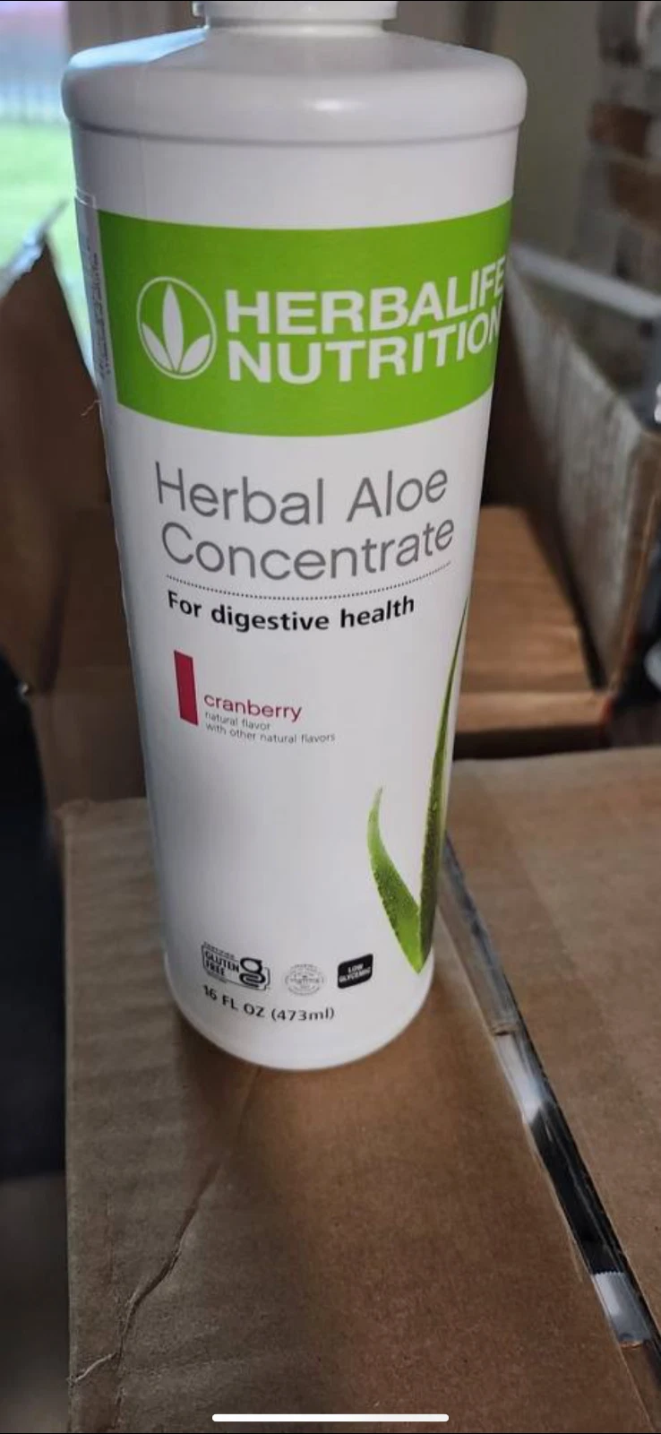 Herbalife Herbal Aloe Concentrate: Cranberry Pint 16 FL OZ - From USA