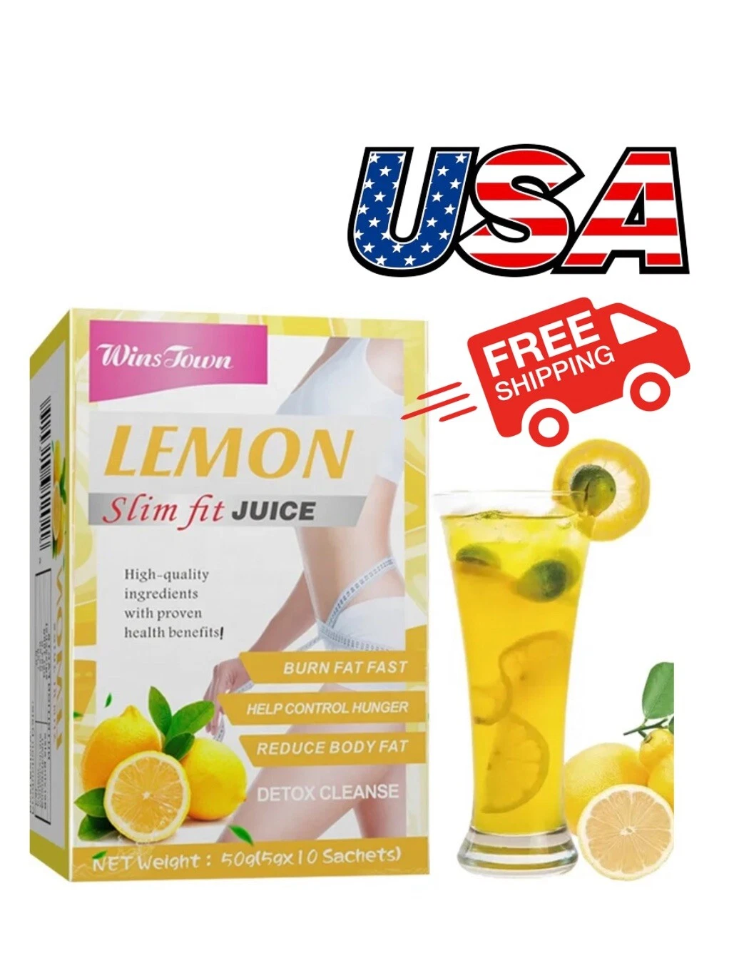Lemon Lipo Bottle Juice Slim Fit Weight Loss Instant Powder Fast Weight Loss
