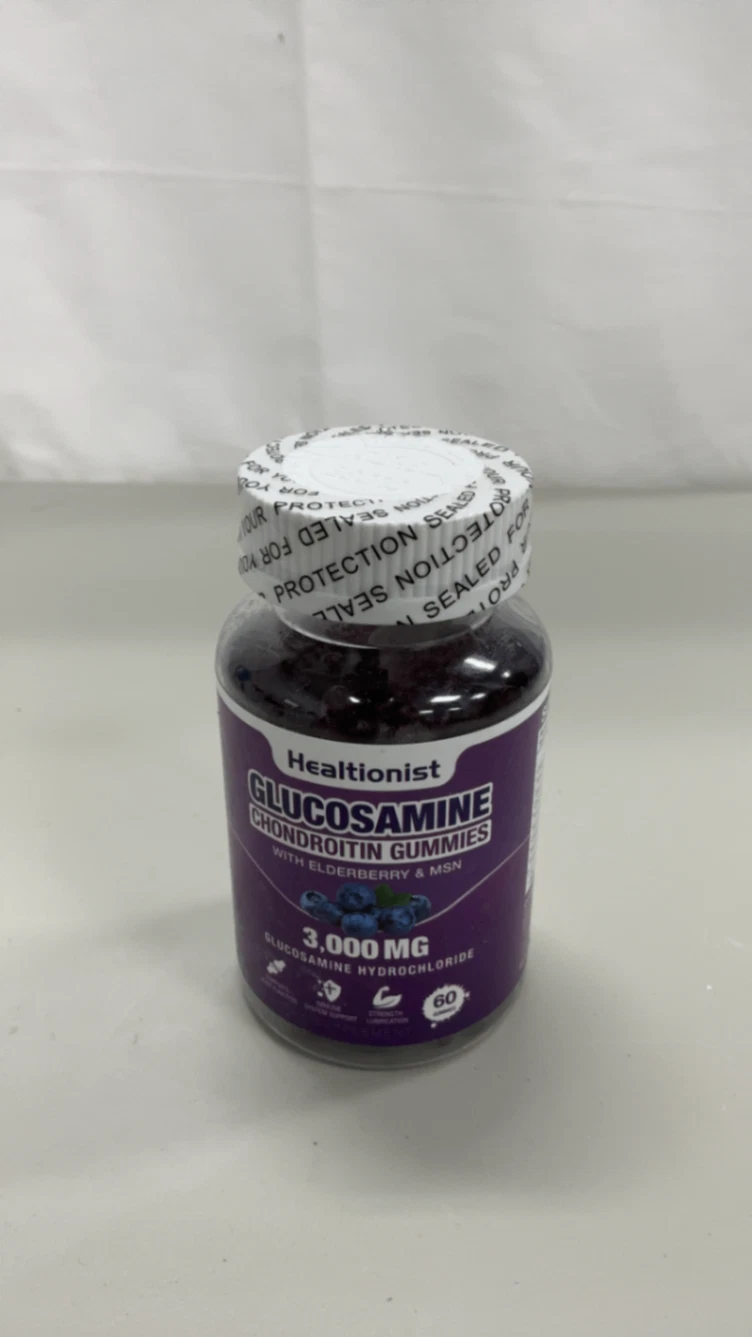 Healtionist 3000mg Glucosamine Chondroitin Gummies 60ct
