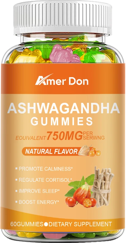 Ashwagandha Gummies Root Extract Stress Relief Calm Anxiety Heart Health 60Pills