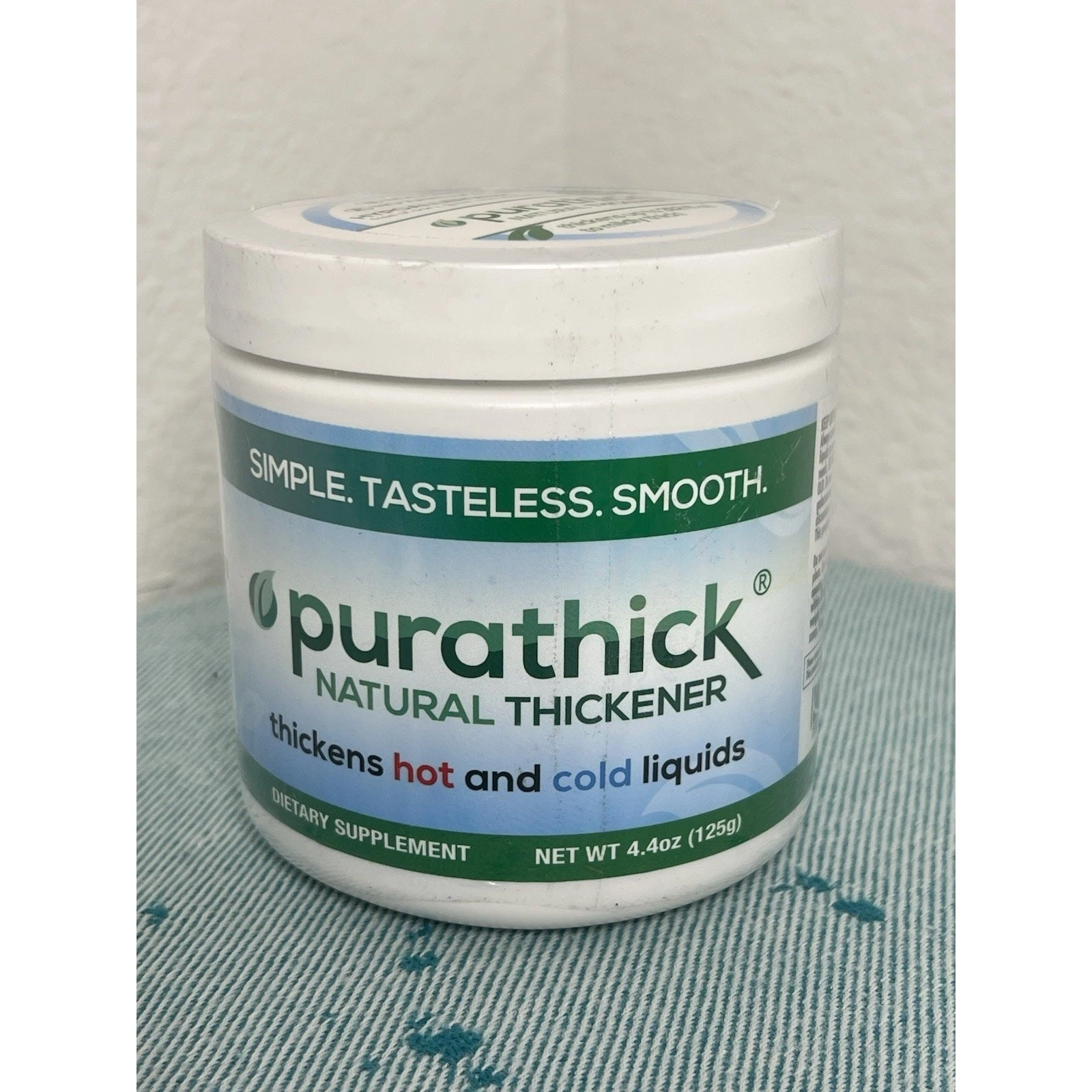PURATHICK Natural Beverage Thickener - For Hot & Cold 4.4oz Exp 2026 Dysphagia