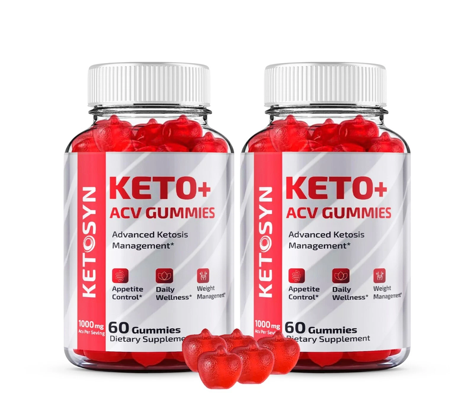 Ketosyn Keto ACV Gummies Weight Loss Dietary Supplement (120 Gummies) 2-Pack