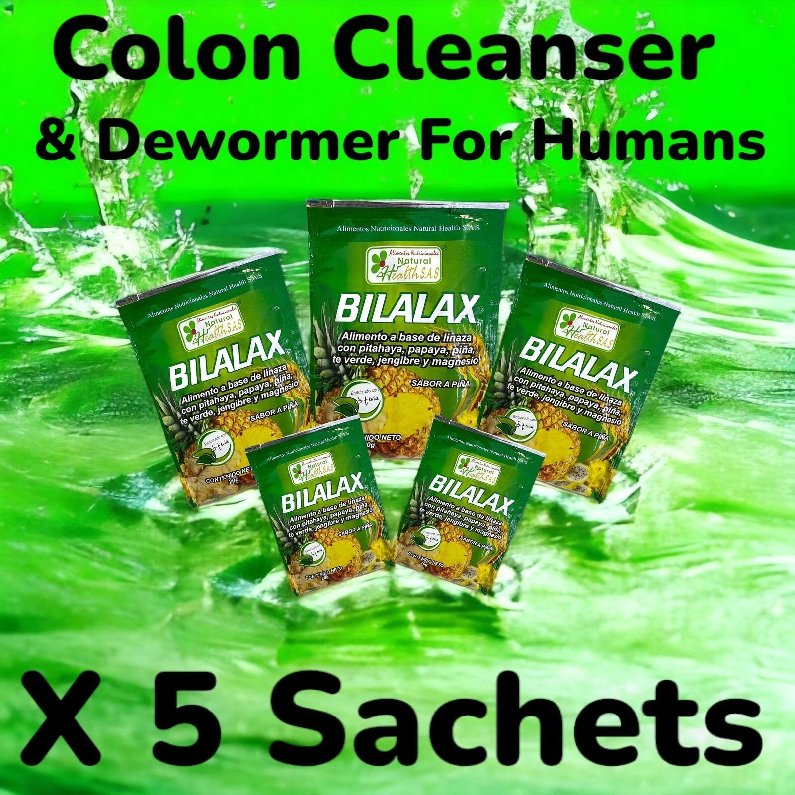 BILALAX Colon Cleanser and Dewormer For Humans, Harmful Organism Cleanser