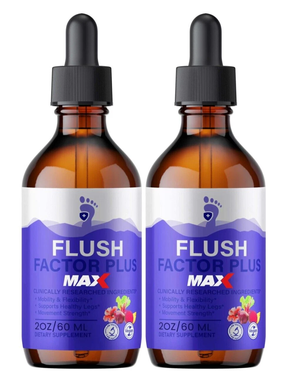 Flush Factor Plus MAX Drops for Mobility & Gut Support ( 2 Pack )