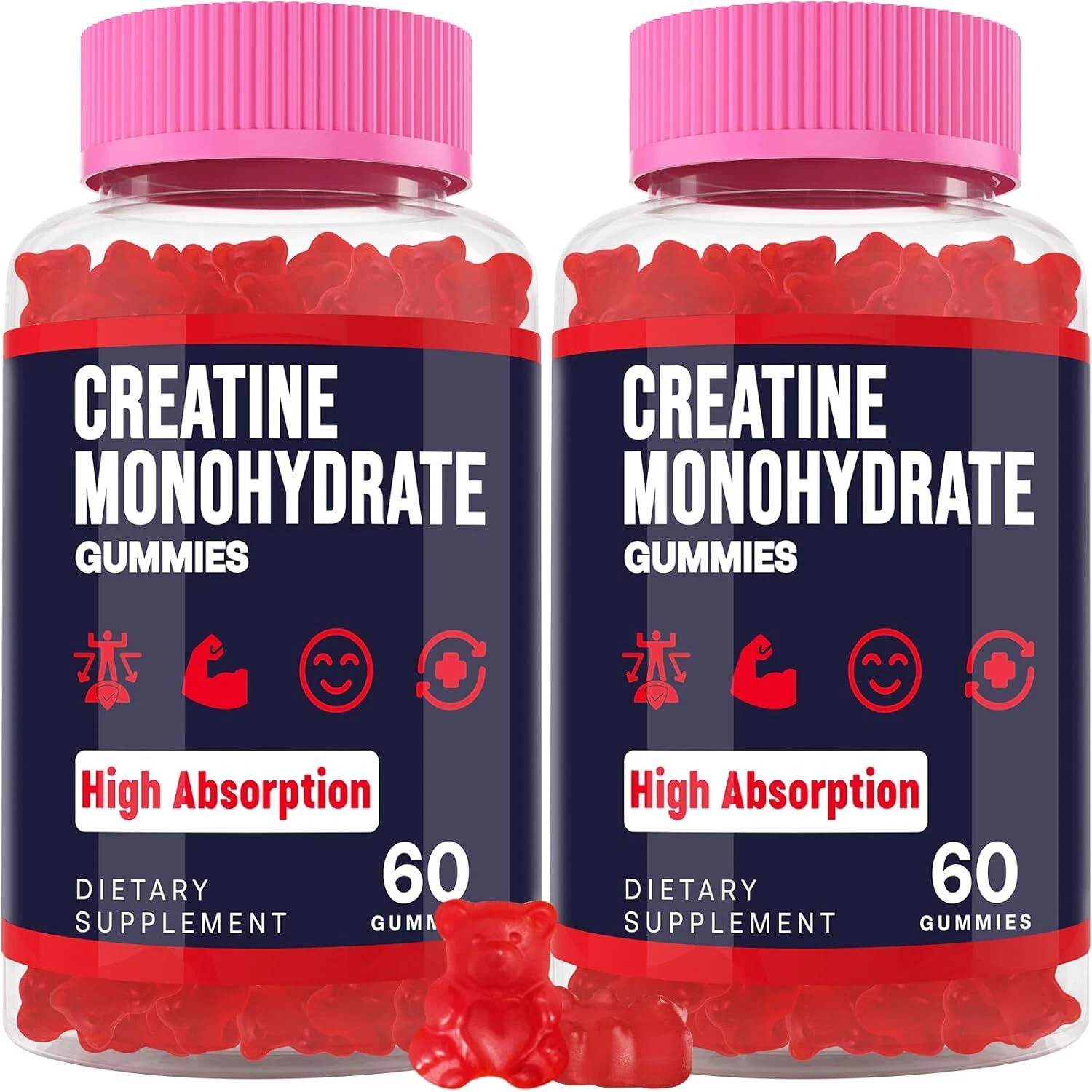 Creatine Monohydrate Gummies for Women & Men, Taurine & B6, Chewable Creatina Pr