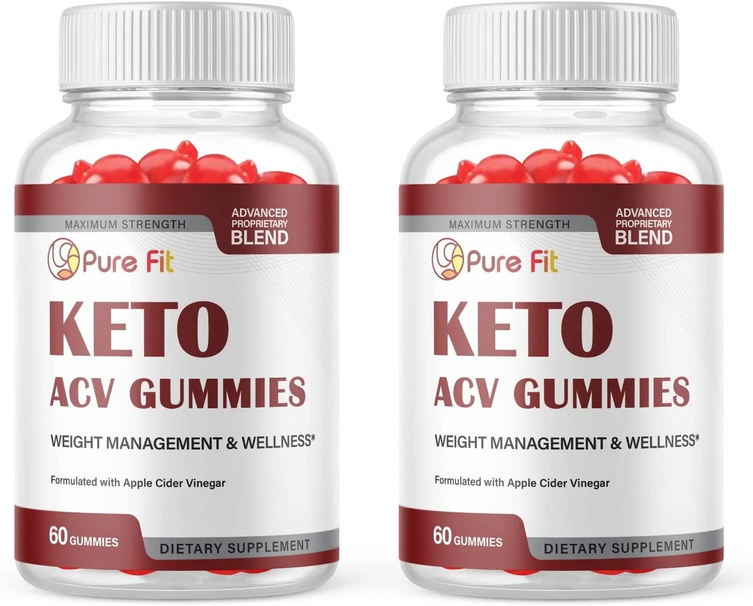 2 Pack - Pure Fit Keto Gummies, Weight Loss, Appetite Suppressant-120